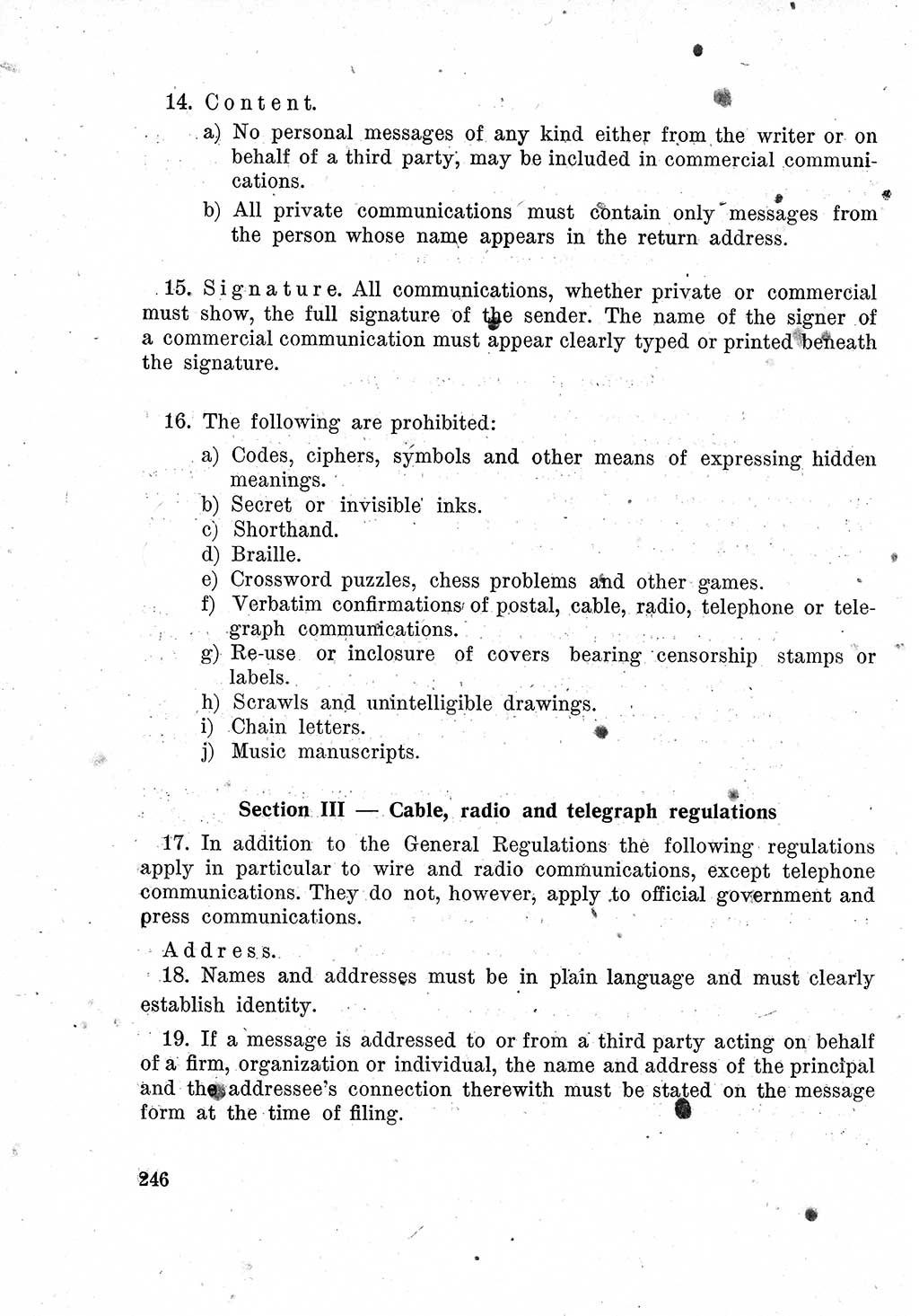 Das Recht der Besatzungsmacht (Deutschland), Proklamationen, Deklerationen, Verordnungen, Gesetze und Bekanntmachungen 1947, Seite 246 (R. Bes. Dtl. 1947, S. 246)