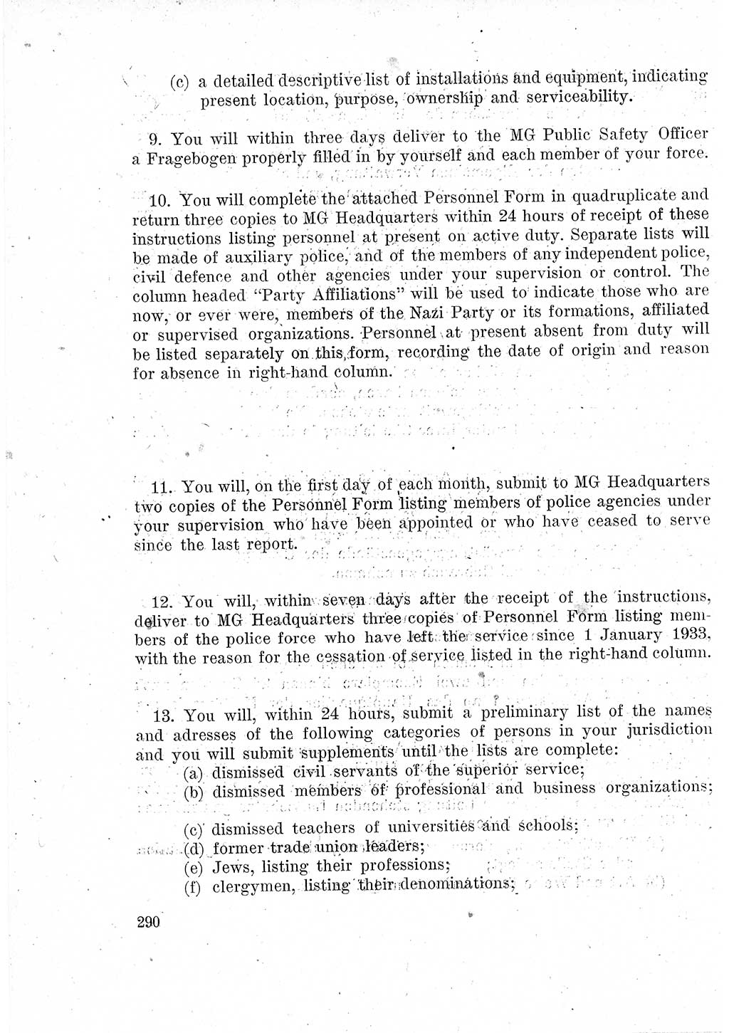 Das Recht der Besatzungsmacht (Deutschland), Proklamationen, Deklerationen, Verordnungen, Gesetze und Bekanntmachungen 1947, Seite 290 (R. Bes. Dtl. 1947, S. 290)