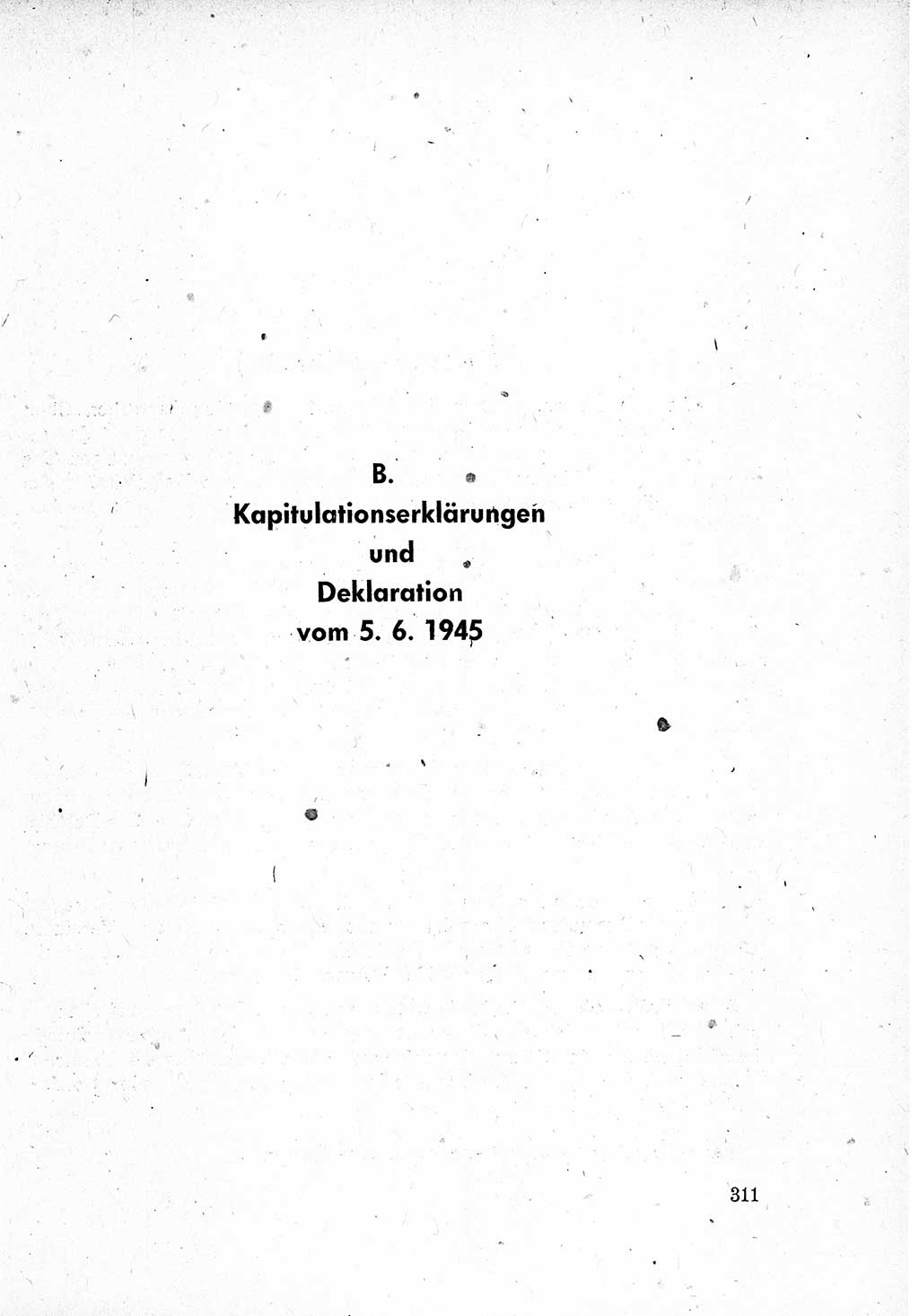 Das Recht der Besatzungsmacht (Deutschland), Proklamationen, Deklerationen, Verordnungen, Gesetze und Bekanntmachungen 1947, Seite 311 (R. Bes. Dtl. 1947, S. 311)