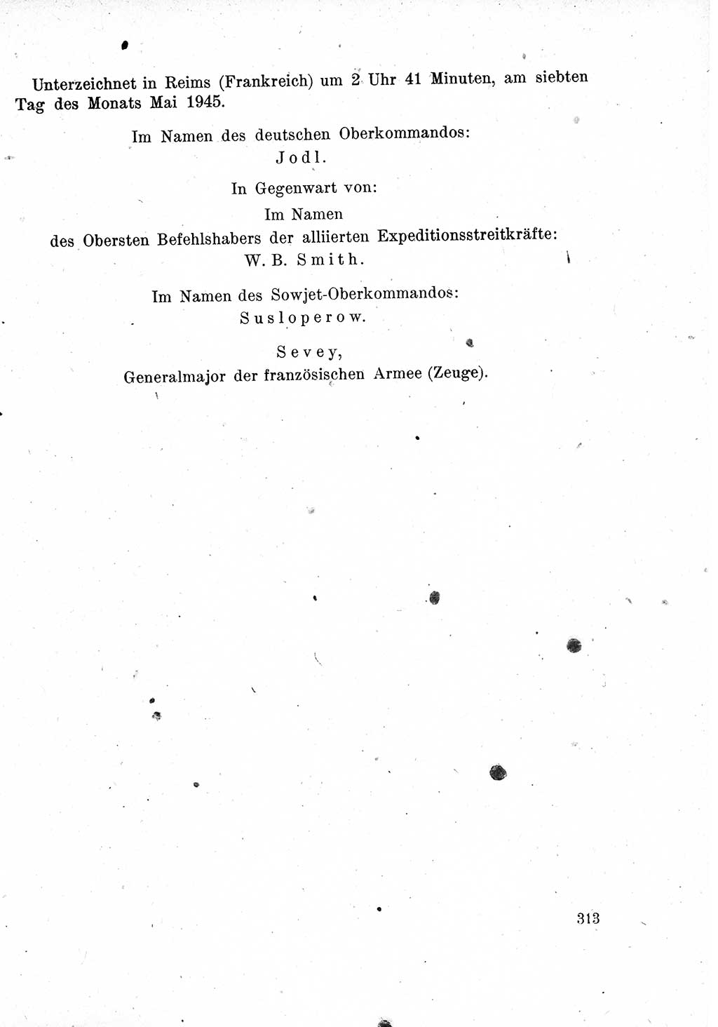Das Recht der Besatzungsmacht (Deutschland), Proklamationen, Deklerationen, Verordnungen, Gesetze und Bekanntmachungen 1947, Seite 313 (R. Bes. Dtl. 1947, S. 313)