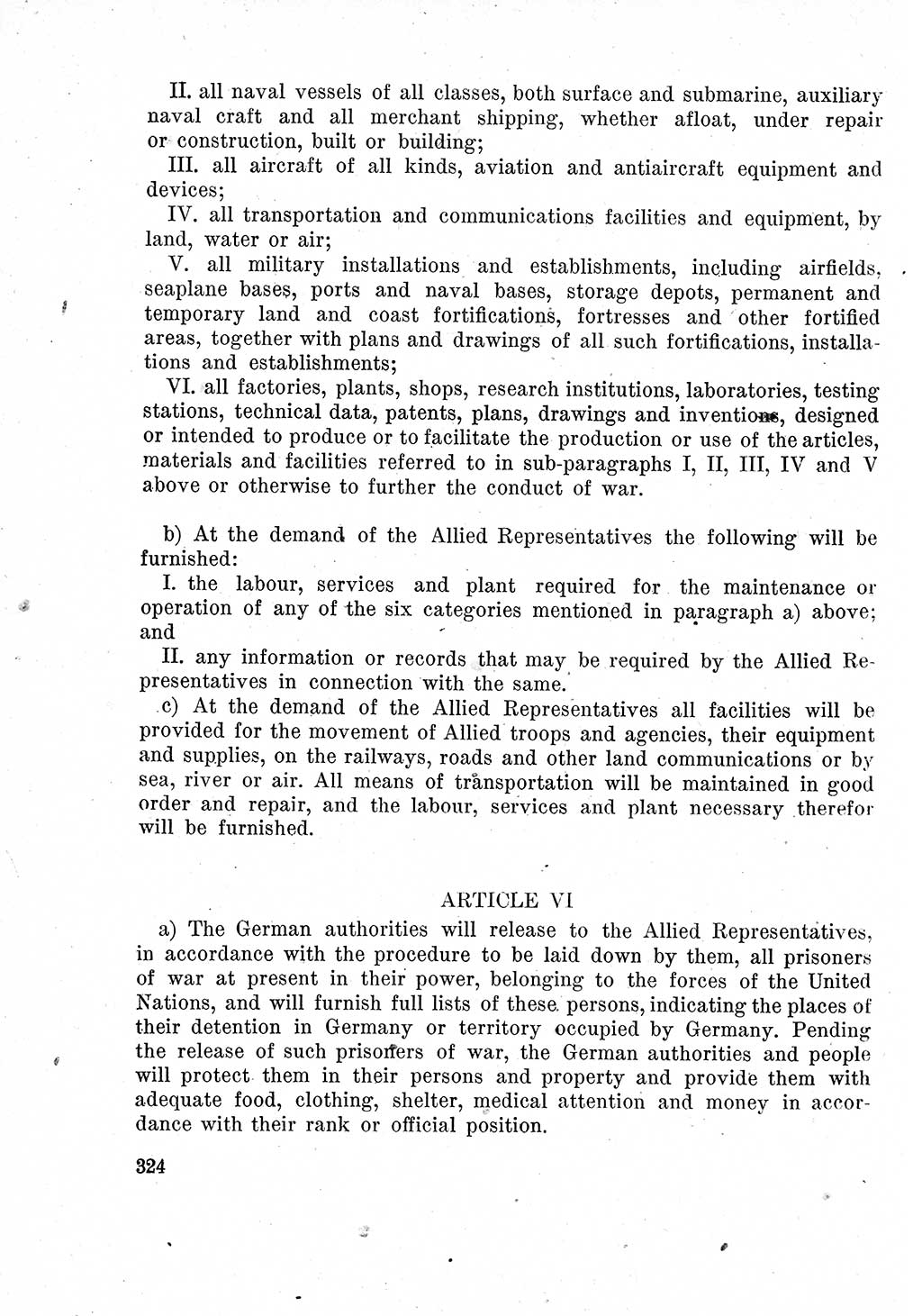 Das Recht der Besatzungsmacht (Deutschland), Proklamationen, Deklerationen, Verordnungen, Gesetze und Bekanntmachungen 1947, Seite 324 (R. Bes. Dtl. 1947, S. 324)