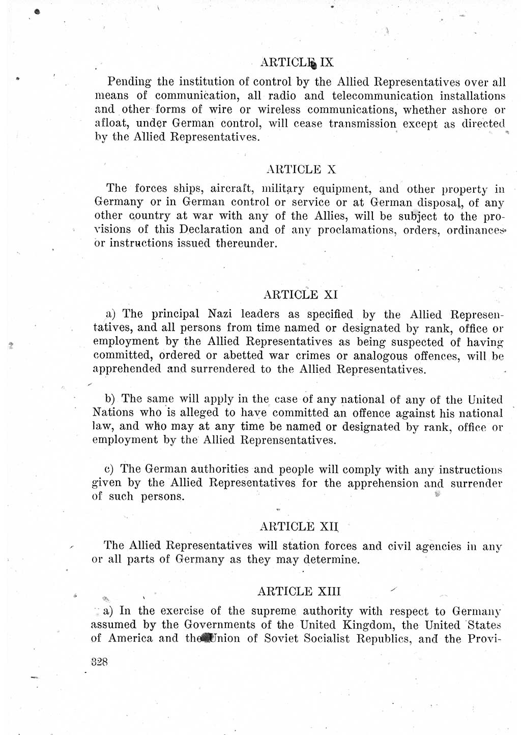 Das Recht der Besatzungsmacht (Deutschland), Proklamationen, Deklerationen, Verordnungen, Gesetze und Bekanntmachungen 1947, Seite 328 (R. Bes. Dtl. 1947, S. 328)