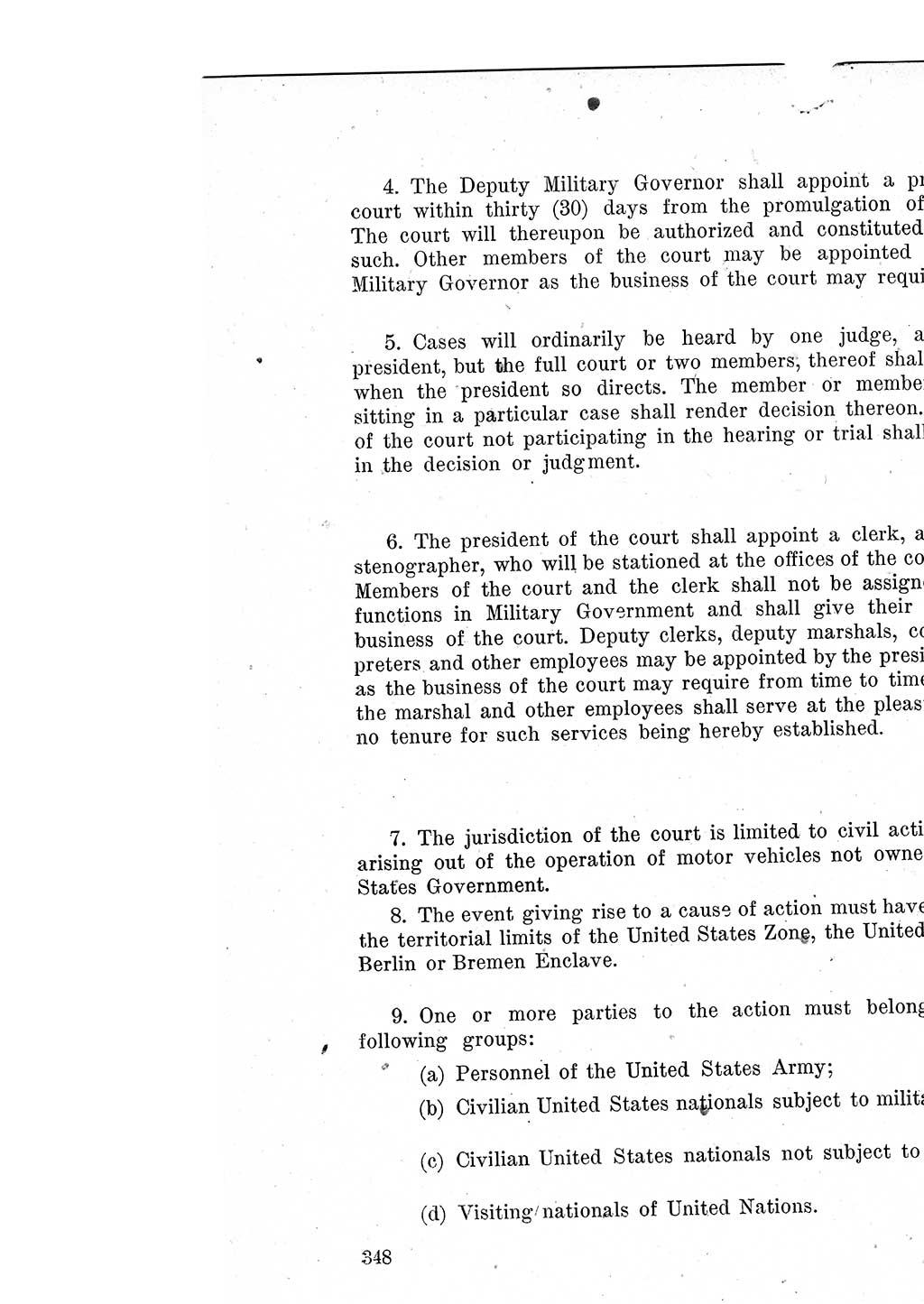 Das Recht der Besatzungsmacht (Deutschland), Proklamationen, Deklerationen, Verordnungen, Gesetze und Bekanntmachungen 1947, Seite 348 (R. Bes. Dtl. 1947, S. 348)