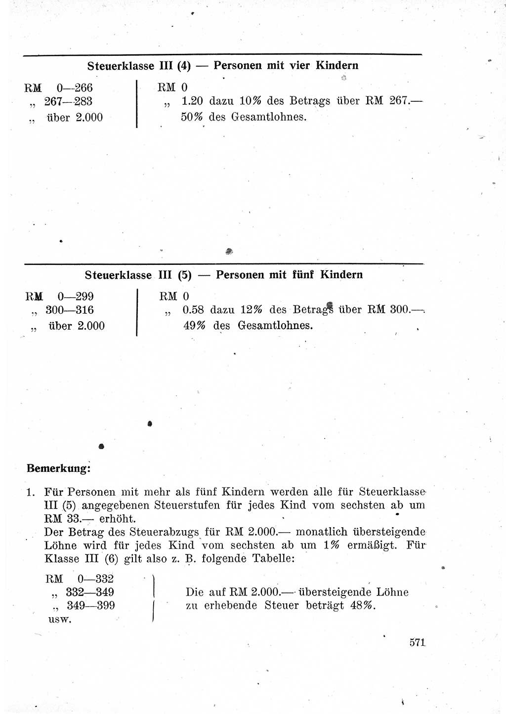 Das Recht der Besatzungsmacht (Deutschland), Proklamationen, Deklerationen, Verordnungen, Gesetze und Bekanntmachungen 1947, Seite 571 (R. Bes. Dtl. 1947, S. 571)