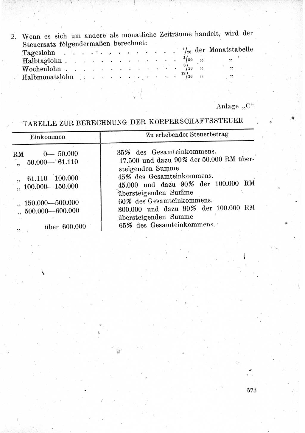 Das Recht der Besatzungsmacht (Deutschland), Proklamationen, Deklerationen, Verordnungen, Gesetze und Bekanntmachungen 1947, Seite 573 (R. Bes. Dtl. 1947, S. 573)