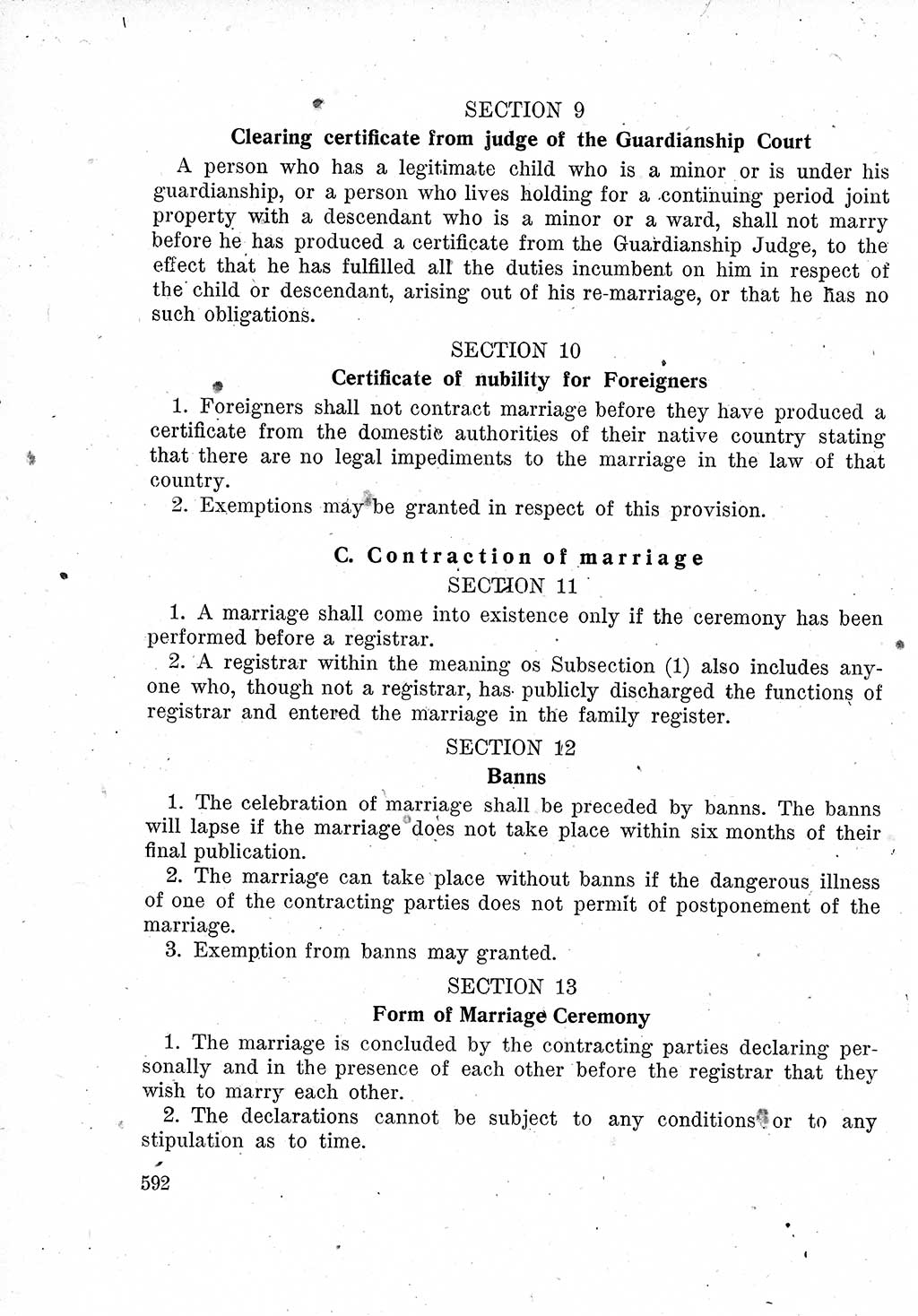 Das Recht der Besatzungsmacht (Deutschland), Proklamationen, Deklerationen, Verordnungen, Gesetze und Bekanntmachungen 1947, Seite 592 (R. Bes. Dtl. 1947, S. 592)