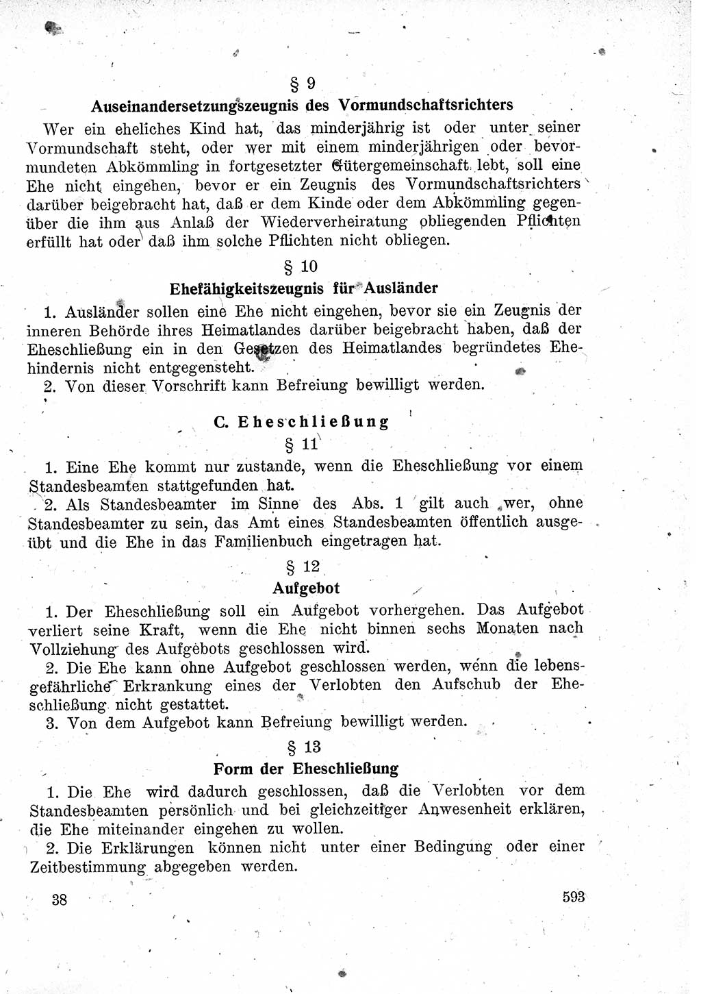 Das Recht der Besatzungsmacht (Deutschland), Proklamationen, Deklerationen, Verordnungen, Gesetze und Bekanntmachungen 1947, Seite 593 (R. Bes. Dtl. 1947, S. 593)