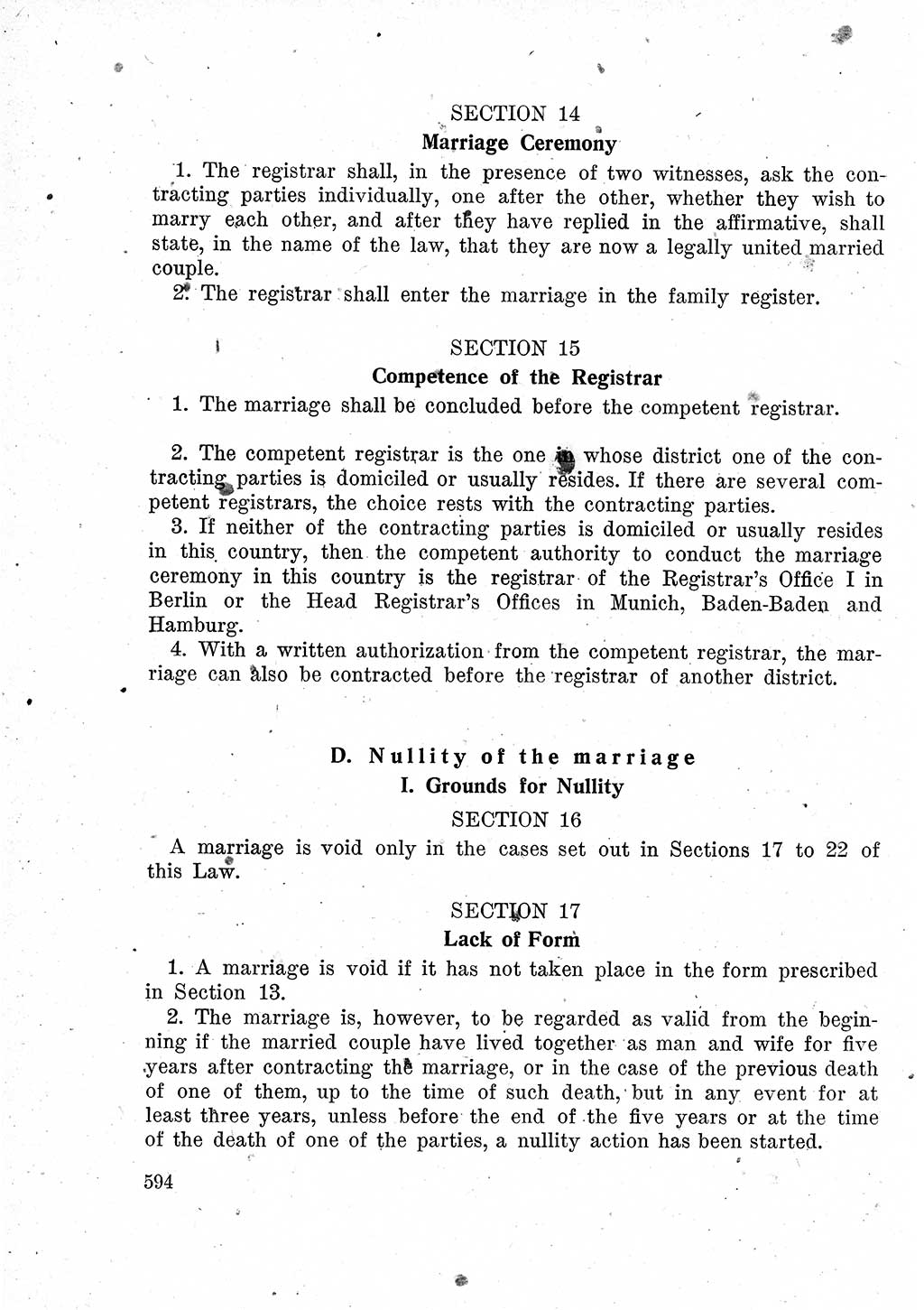 Das Recht der Besatzungsmacht (Deutschland), Proklamationen, Deklerationen, Verordnungen, Gesetze und Bekanntmachungen 1947, Seite 594 (R. Bes. Dtl. 1947, S. 594)