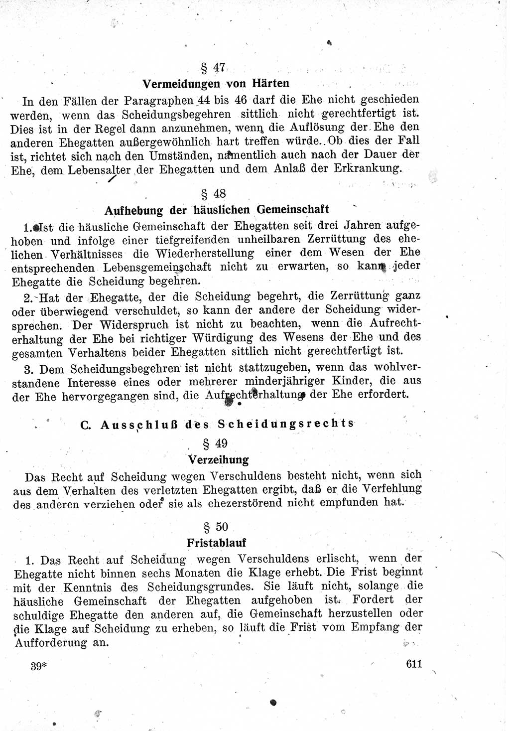 Das Recht der Besatzungsmacht (Deutschland), Proklamationen, Deklerationen, Verordnungen, Gesetze und Bekanntmachungen 1947, Seite 611 (R. Bes. Dtl. 1947, S. 611)