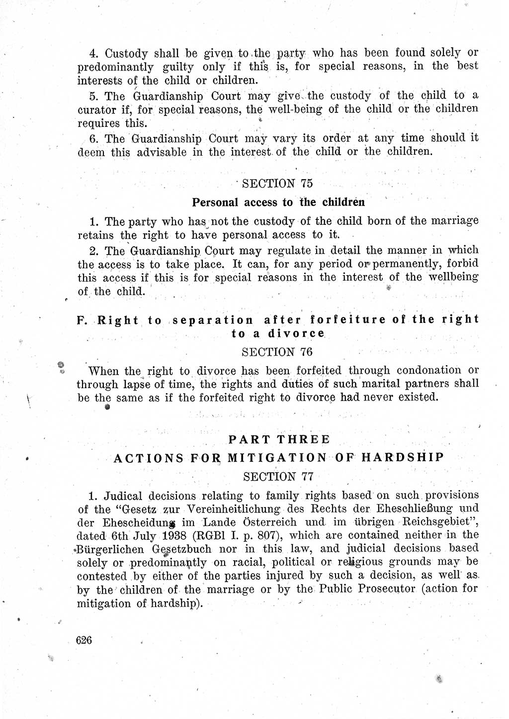 Das Recht der Besatzungsmacht (Deutschland), Proklamationen, Deklerationen, Verordnungen, Gesetze und Bekanntmachungen 1947, Seite 626 (R. Bes. Dtl. 1947, S. 626)