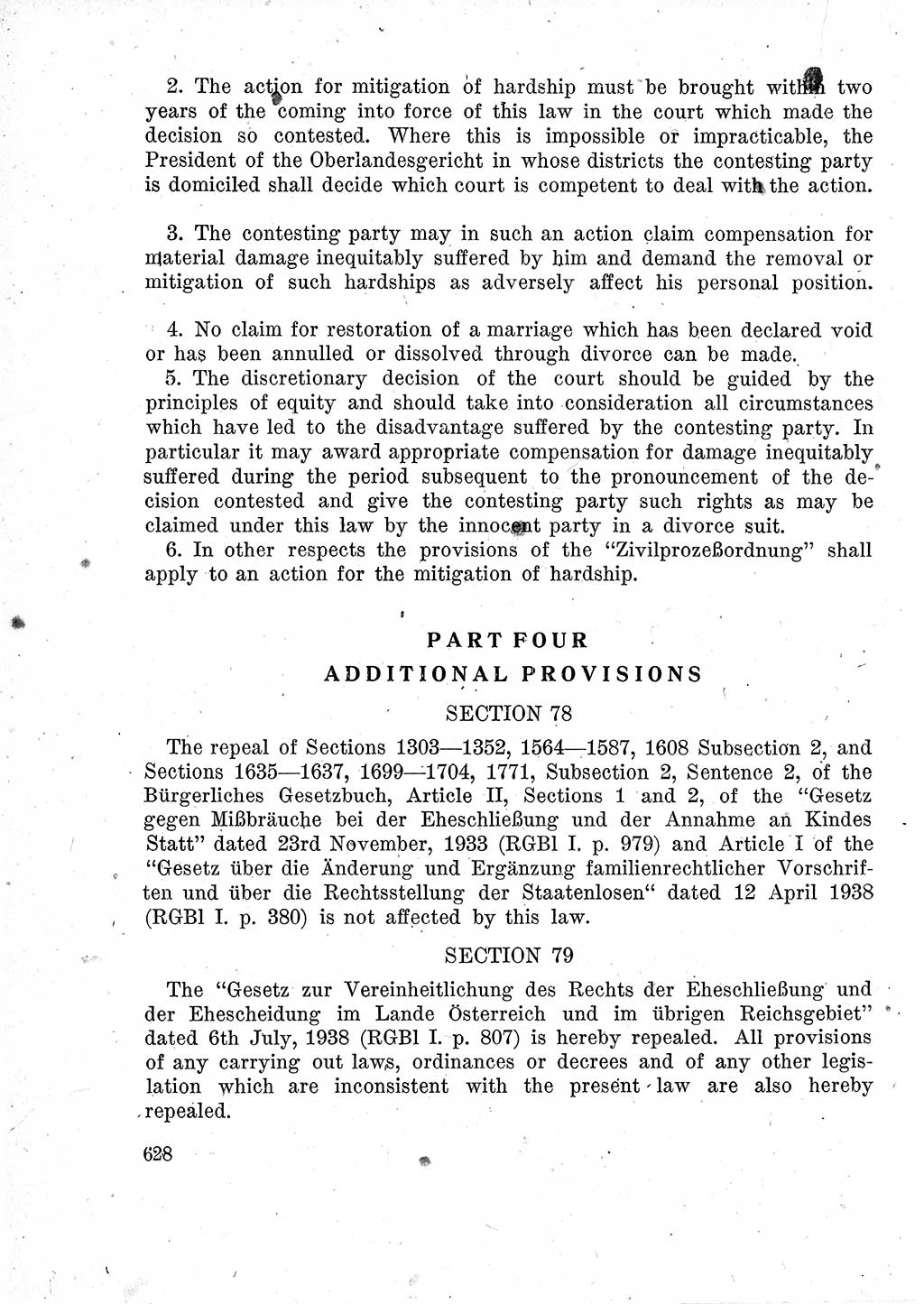 Das Recht der Besatzungsmacht (Deutschland), Proklamationen, Deklerationen, Verordnungen, Gesetze und Bekanntmachungen 1947, Seite 628 (R. Bes. Dtl. 1947, S. 628)