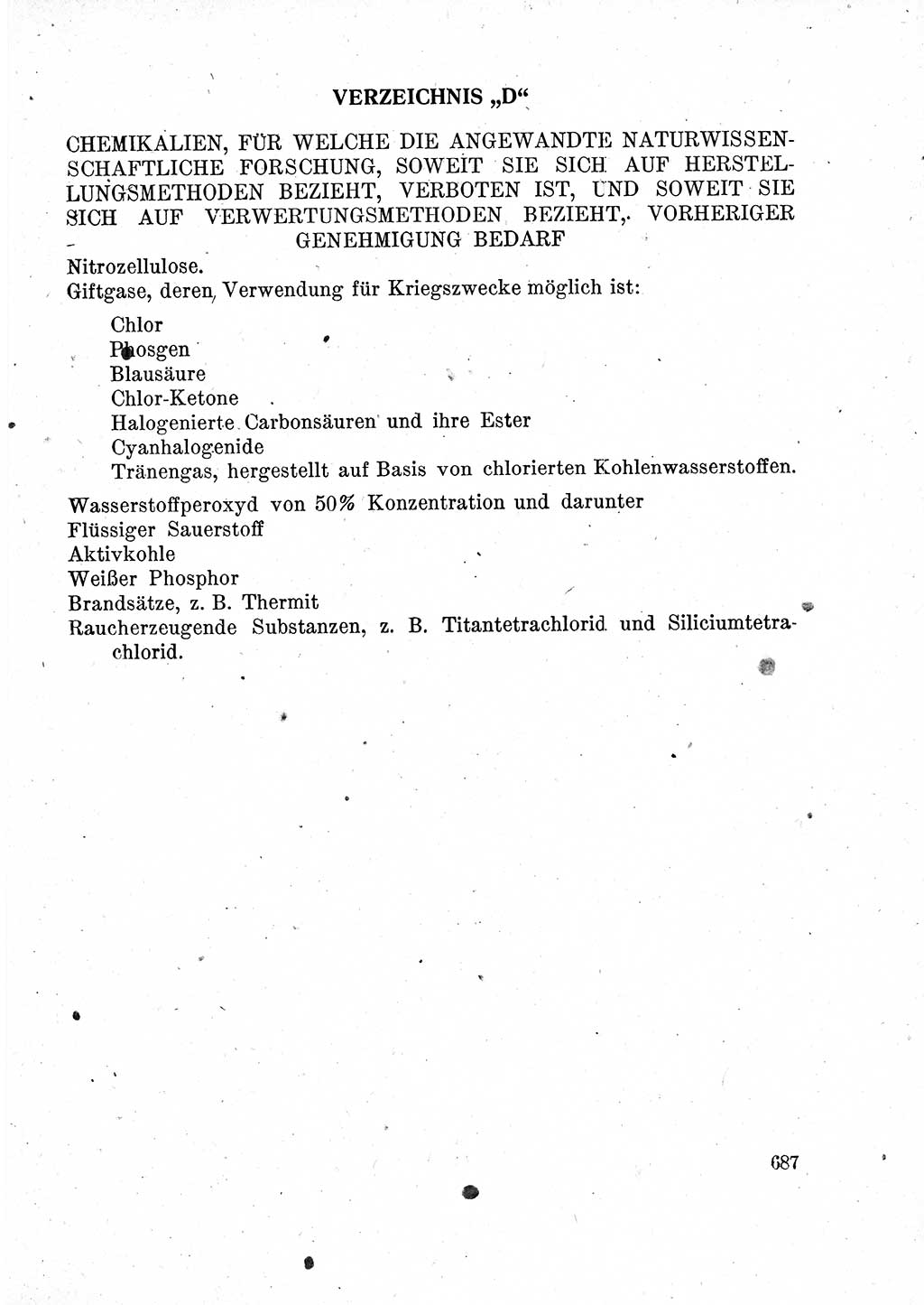 Das Recht der Besatzungsmacht (Deutschland), Proklamationen, Deklerationen, Verordnungen, Gesetze und Bekanntmachungen 1947, Seite 687 (R. Bes. Dtl. 1947, S. 687)