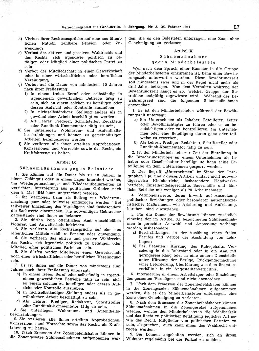 Verordnungsblatt (VOBl.) für Groß-Berlin 1947, Seite 37 (VOBl. Bln. 1947, S. 37)