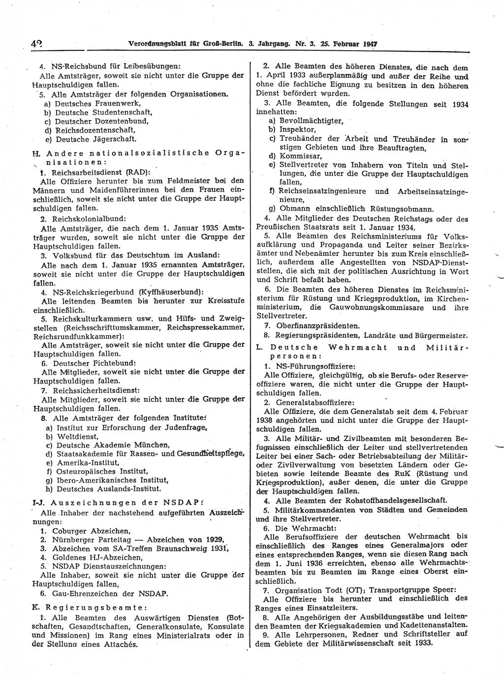 Verordnungsblatt (VOBl.) für Groß-Berlin 1947, Seite 42 (VOBl. Bln. 1947, S. 42)