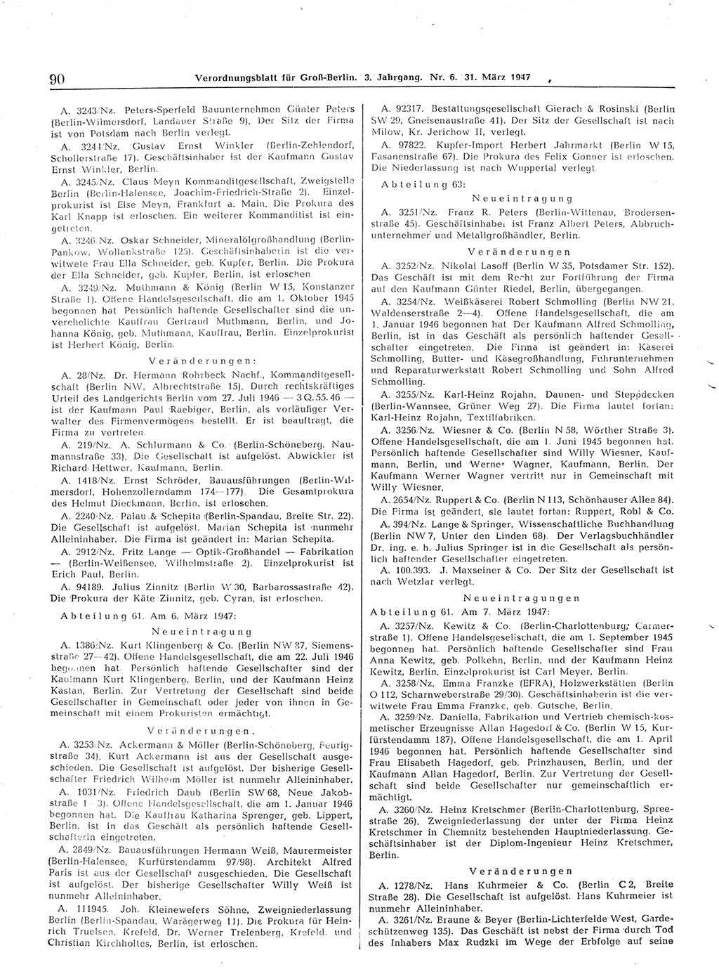 Verordnungsblatt (VOBl.) für Groß-Berlin 1947, Seite 90 (VOBl. Bln. 1947, S. 90)