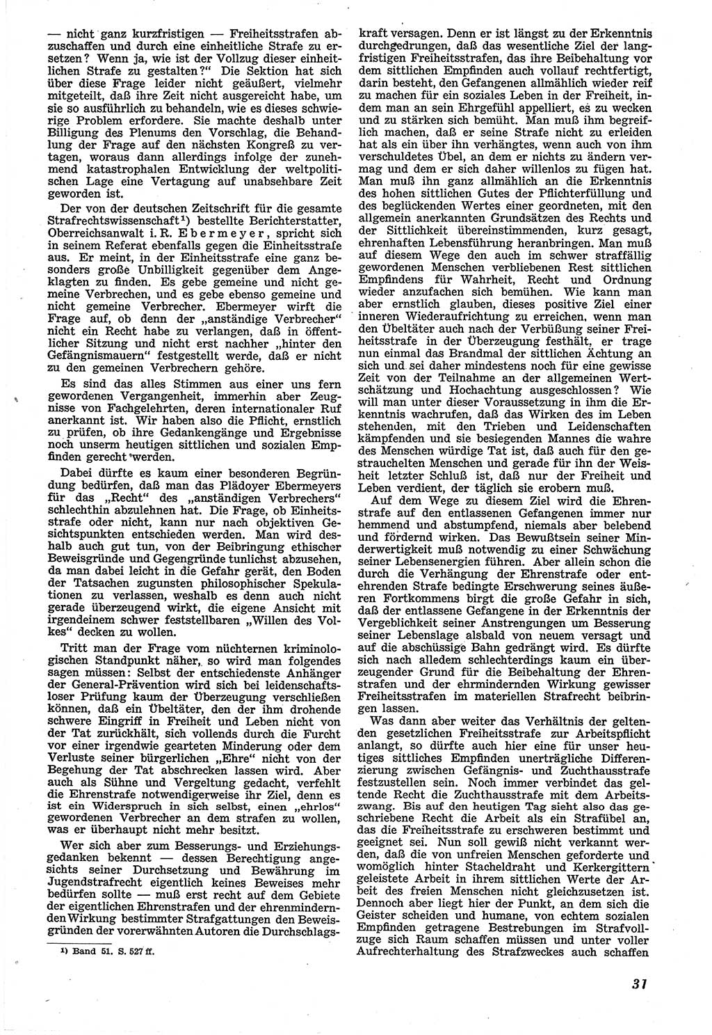Neue Justiz (NJ), Zeitschrift für Recht und Rechtswissenschaft [Sowjetische Besatzungszone (SBZ) Deutschland], 1. Jahrgang 1947, Seite 31 (NJ SBZ Dtl. 1947, S. 31)