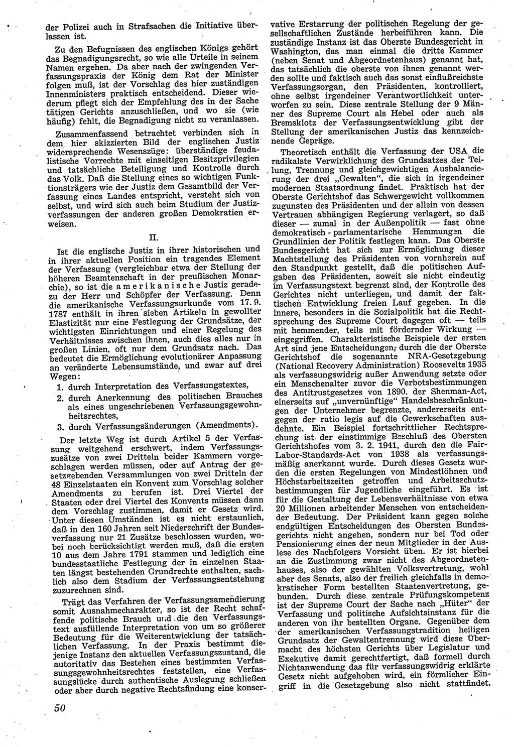 Neue Justiz (NJ), Zeitschrift für Recht und Rechtswissenschaft [Sowjetische Besatzungszone (SBZ) Deutschland], 1. Jahrgang 1947, Seite 50 (NJ SBZ Dtl. 1947, S. 50)