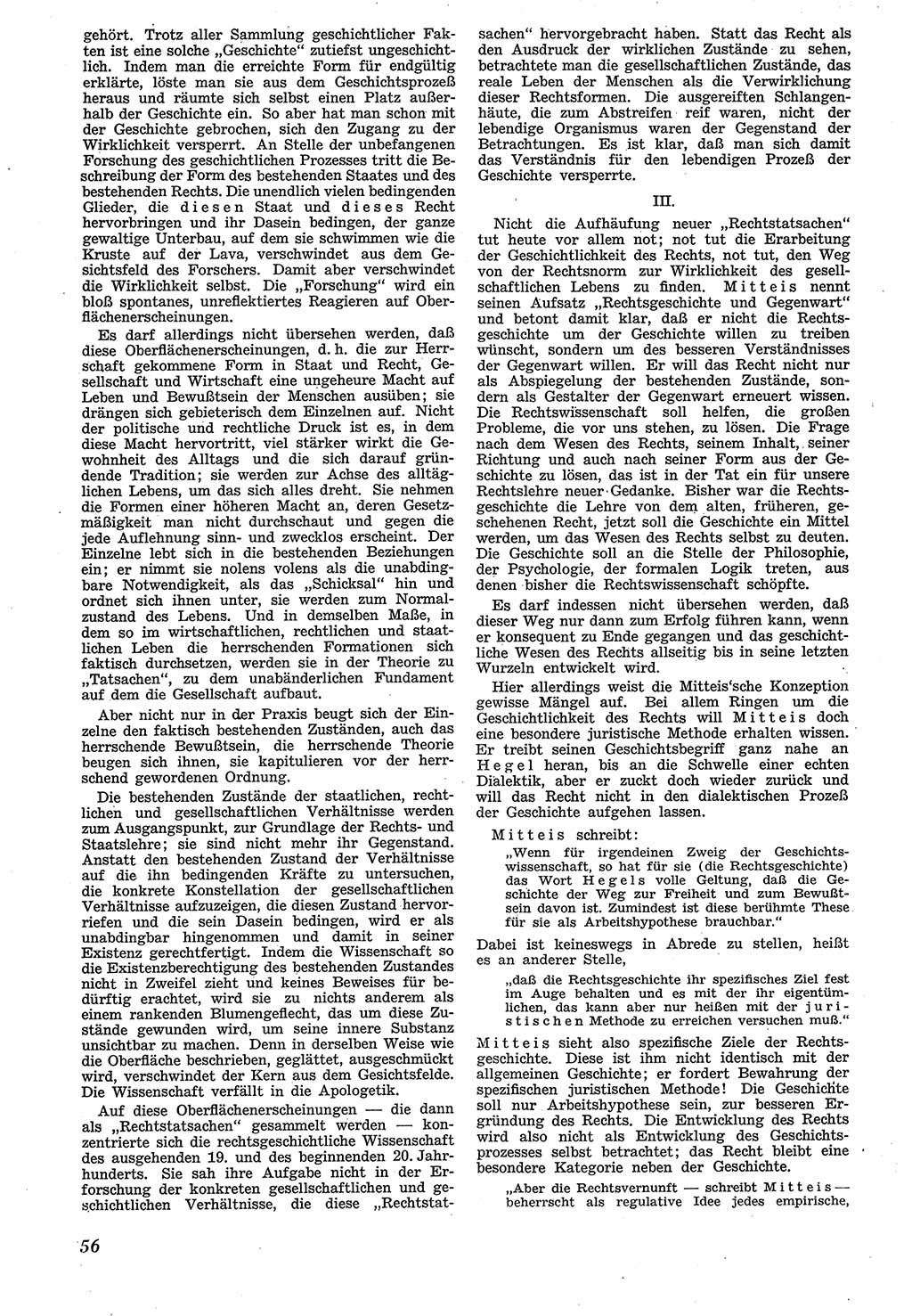Neue Justiz (NJ), Zeitschrift für Recht und Rechtswissenschaft [Sowjetische Besatzungszone (SBZ) Deutschland], 1. Jahrgang 1947, Seite 56 (NJ SBZ Dtl. 1947, S. 56)