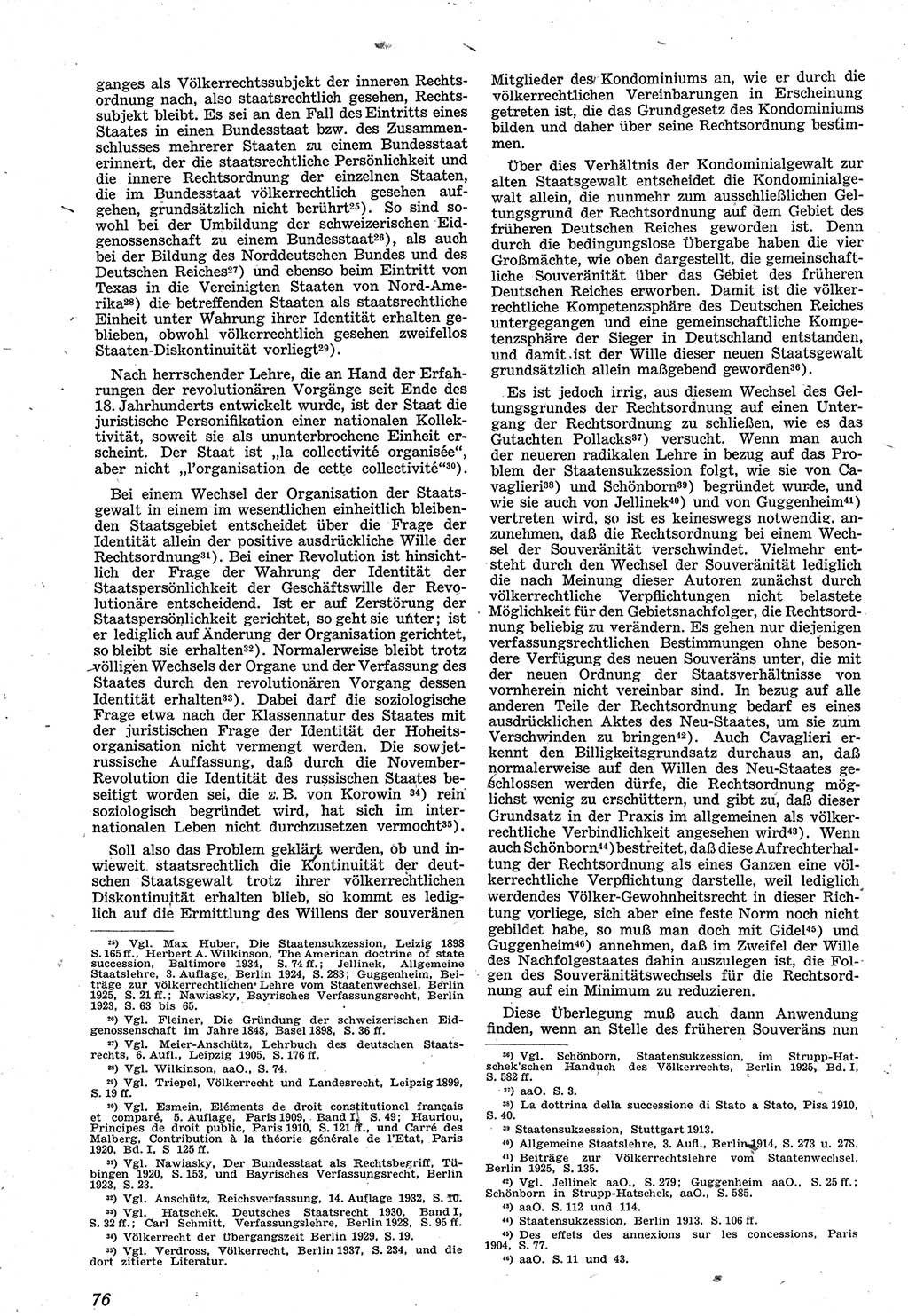 Neue Justiz (NJ), Zeitschrift für Recht und Rechtswissenschaft [Sowjetische Besatzungszone (SBZ) Deutschland], 1. Jahrgang 1947, Seite 76 (NJ SBZ Dtl. 1947, S. 76)