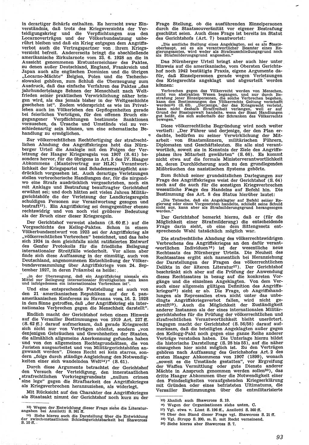 Neue Justiz (NJ), Zeitschrift für Recht und Rechtswissenschaft [Sowjetische Besatzungszone (SBZ) Deutschland], 1. Jahrgang 1947, Seite 93 (NJ SBZ Dtl. 1947, S. 93)