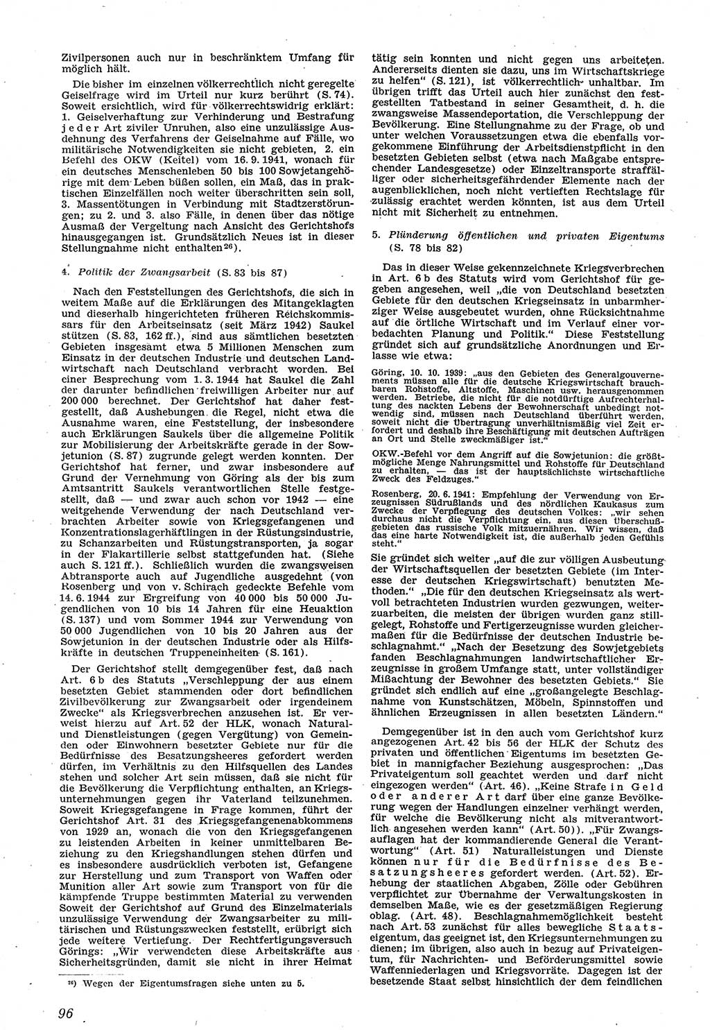 Neue Justiz (NJ), Zeitschrift für Recht und Rechtswissenschaft [Sowjetische Besatzungszone (SBZ) Deutschland], 1. Jahrgang 1947, Seite 96 (NJ SBZ Dtl. 1947, S. 96)