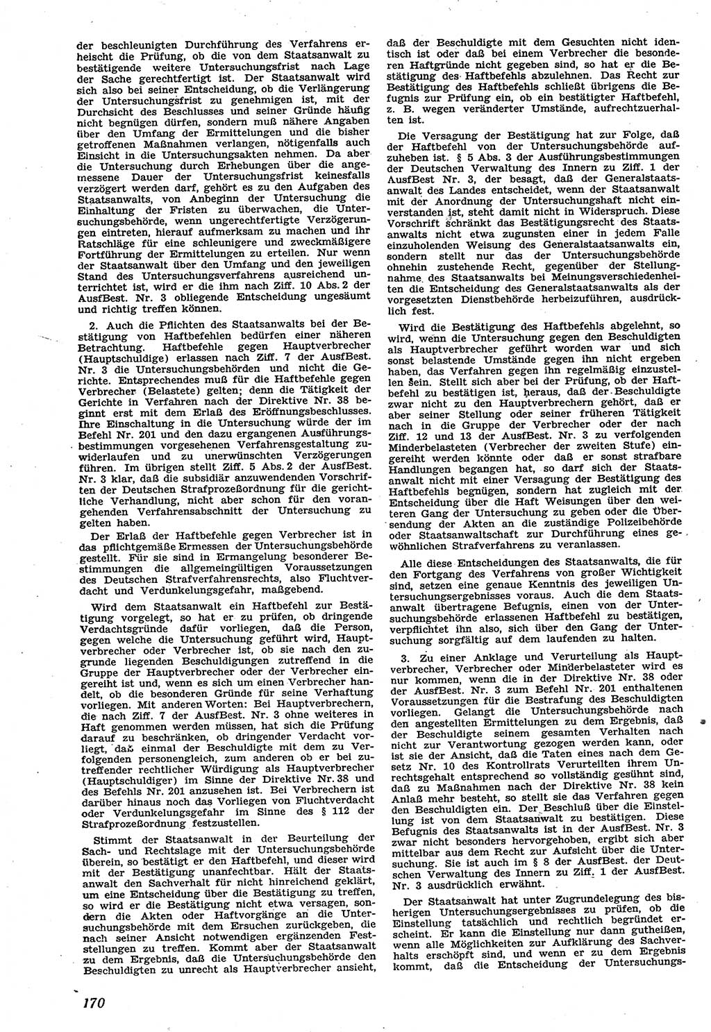 Neue Justiz (NJ), Zeitschrift für Recht und Rechtswissenschaft [Sowjetische Besatzungszone (SBZ) Deutschland], 1. Jahrgang 1947, Seite 170 (NJ SBZ Dtl. 1947, S. 170)