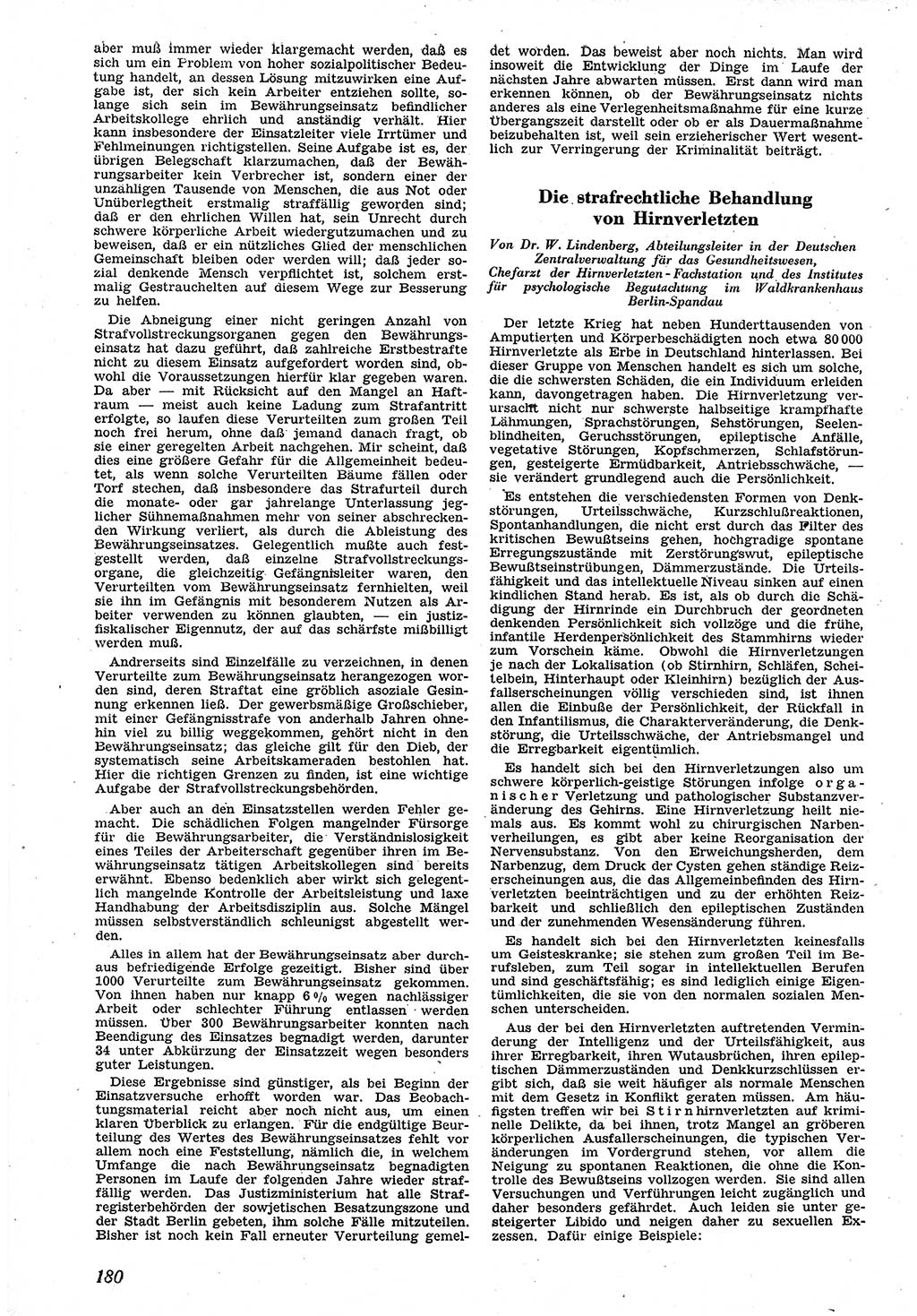 Neue Justiz (NJ), Zeitschrift für Recht und Rechtswissenschaft [Sowjetische Besatzungszone (SBZ) Deutschland], 1. Jahrgang 1947, Seite 180 (NJ SBZ Dtl. 1947, S. 180)