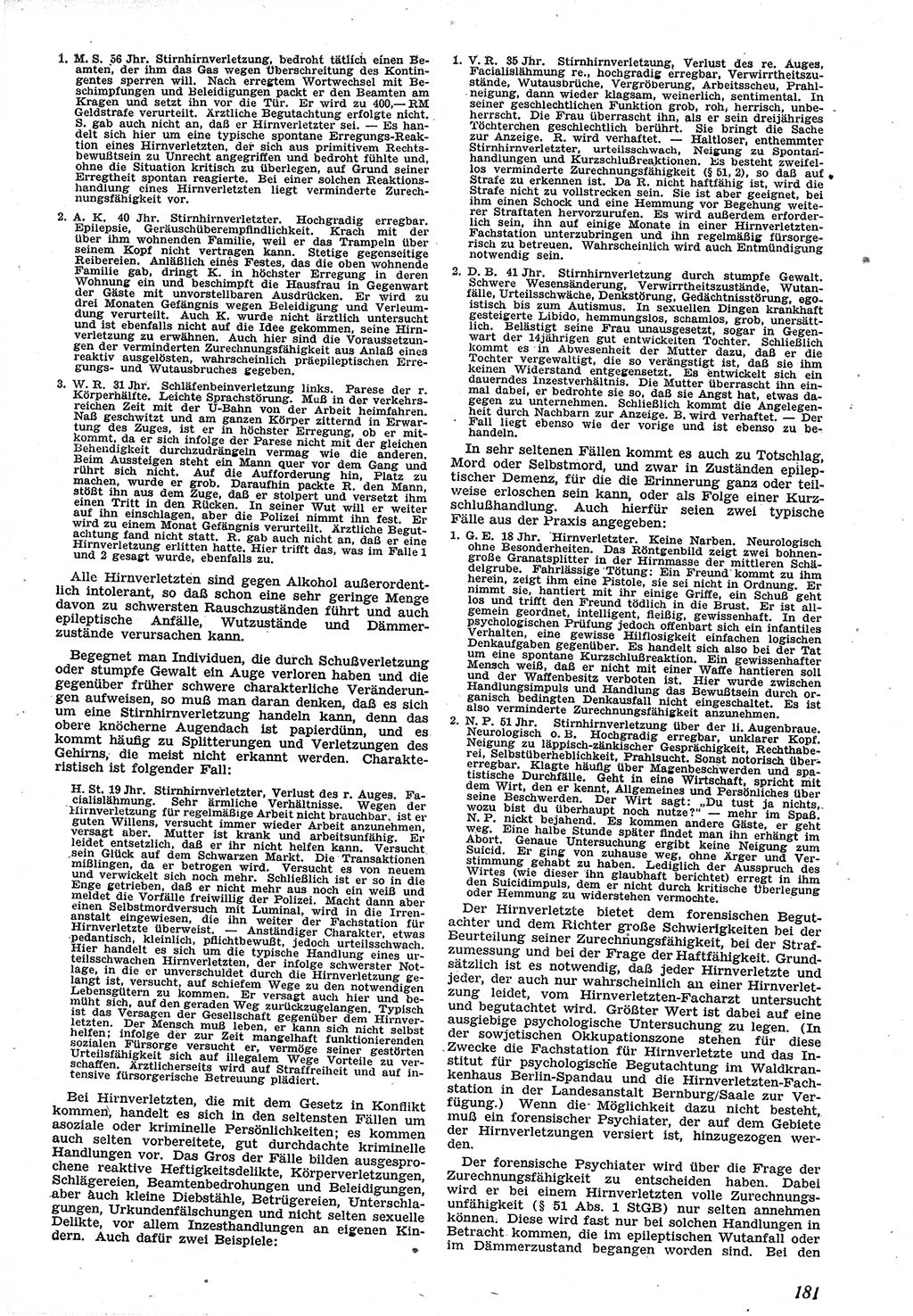 Neue Justiz (NJ), Zeitschrift für Recht und Rechtswissenschaft [Sowjetische Besatzungszone (SBZ) Deutschland], 1. Jahrgang 1947, Seite 181 (NJ SBZ Dtl. 1947, S. 181)