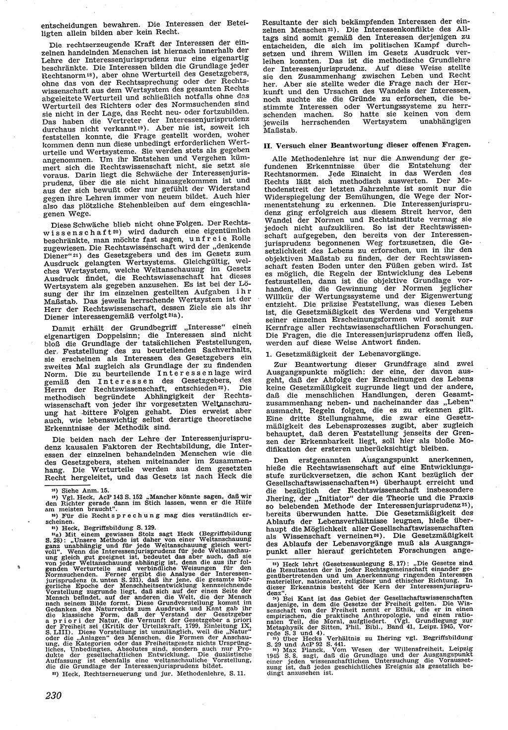 Neue Justiz (NJ), Zeitschrift für Recht und Rechtswissenschaft [Sowjetische Besatzungszone (SBZ) Deutschland], 1. Jahrgang 1947, Seite 230 (NJ SBZ Dtl. 1947, S. 230)