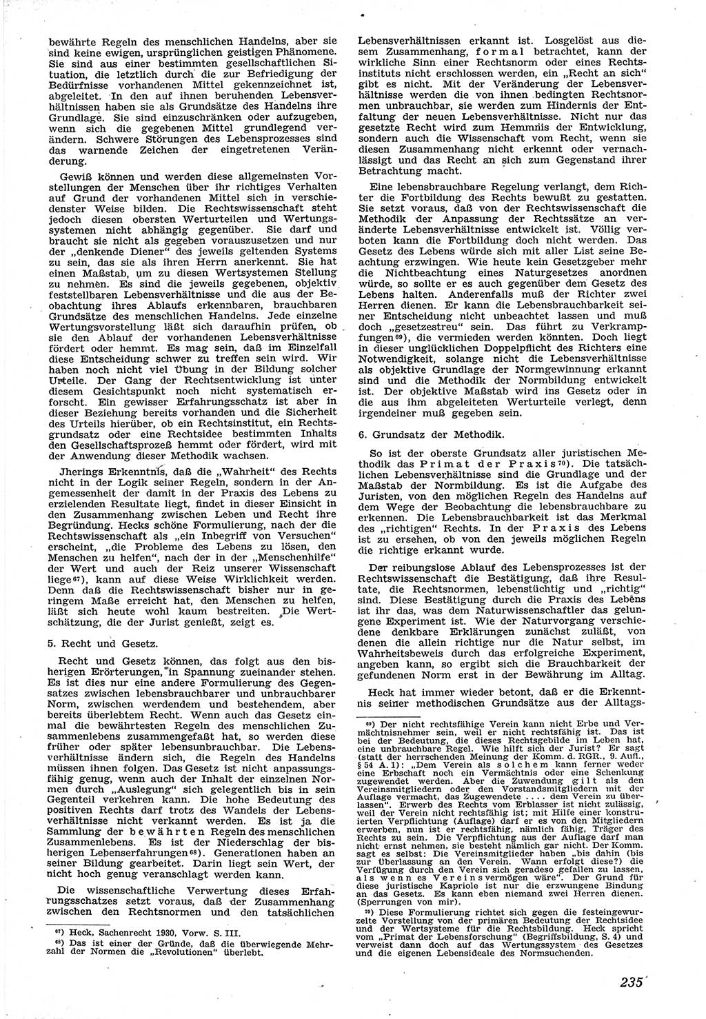 Neue Justiz (NJ), Zeitschrift für Recht und Rechtswissenschaft [Sowjetische Besatzungszone (SBZ) Deutschland], 1. Jahrgang 1947, Seite 235 (NJ SBZ Dtl. 1947, S. 235)