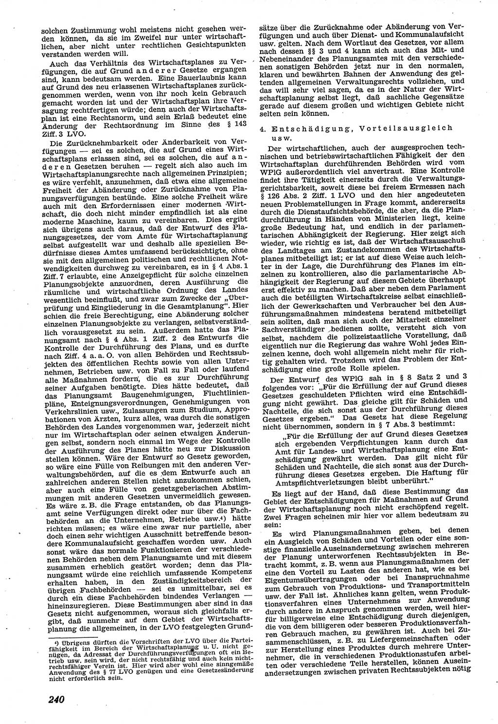 Neue Justiz (NJ), Zeitschrift für Recht und Rechtswissenschaft [Sowjetische Besatzungszone (SBZ) Deutschland], 1. Jahrgang 1947, Seite 240 (NJ SBZ Dtl. 1947, S. 240)