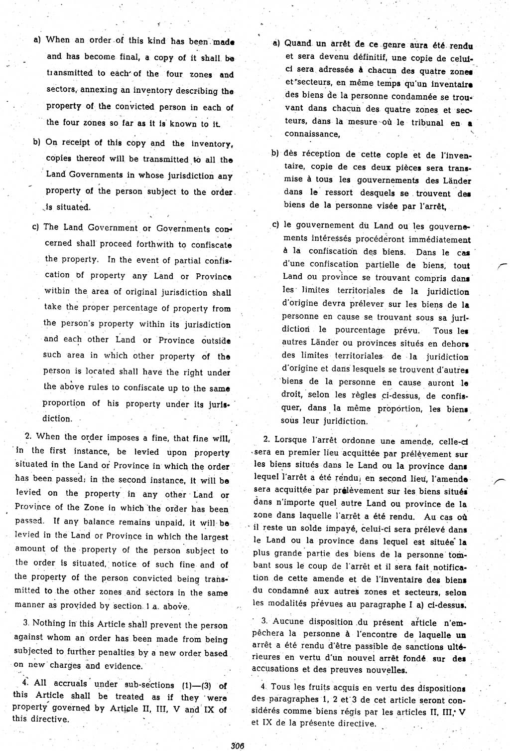 Amtsblatt des Kontrollrats (ABlKR) in Deutschland 1948, Seite 306/1 (ABlKR Dtl. 1948, S. 306/1)