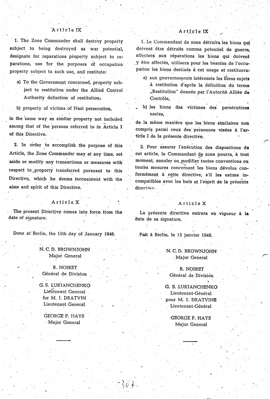 Amtsblatt des Kontrollrats (ABlKR) in Deutschland 1948, Seite 307/1 (ABlKR Dtl. 1948, S. 307/1)