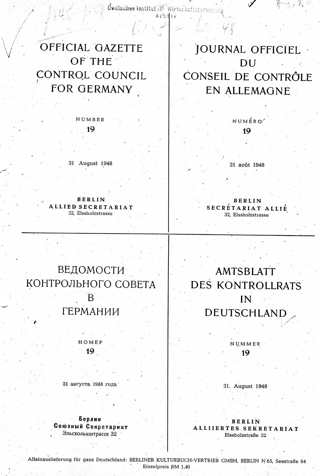 Amtsblatt des Kontrollrats (ABlKR) in Deutschland 1948, Seite 312 (ABlKR Dtl. 1948, S. 312)