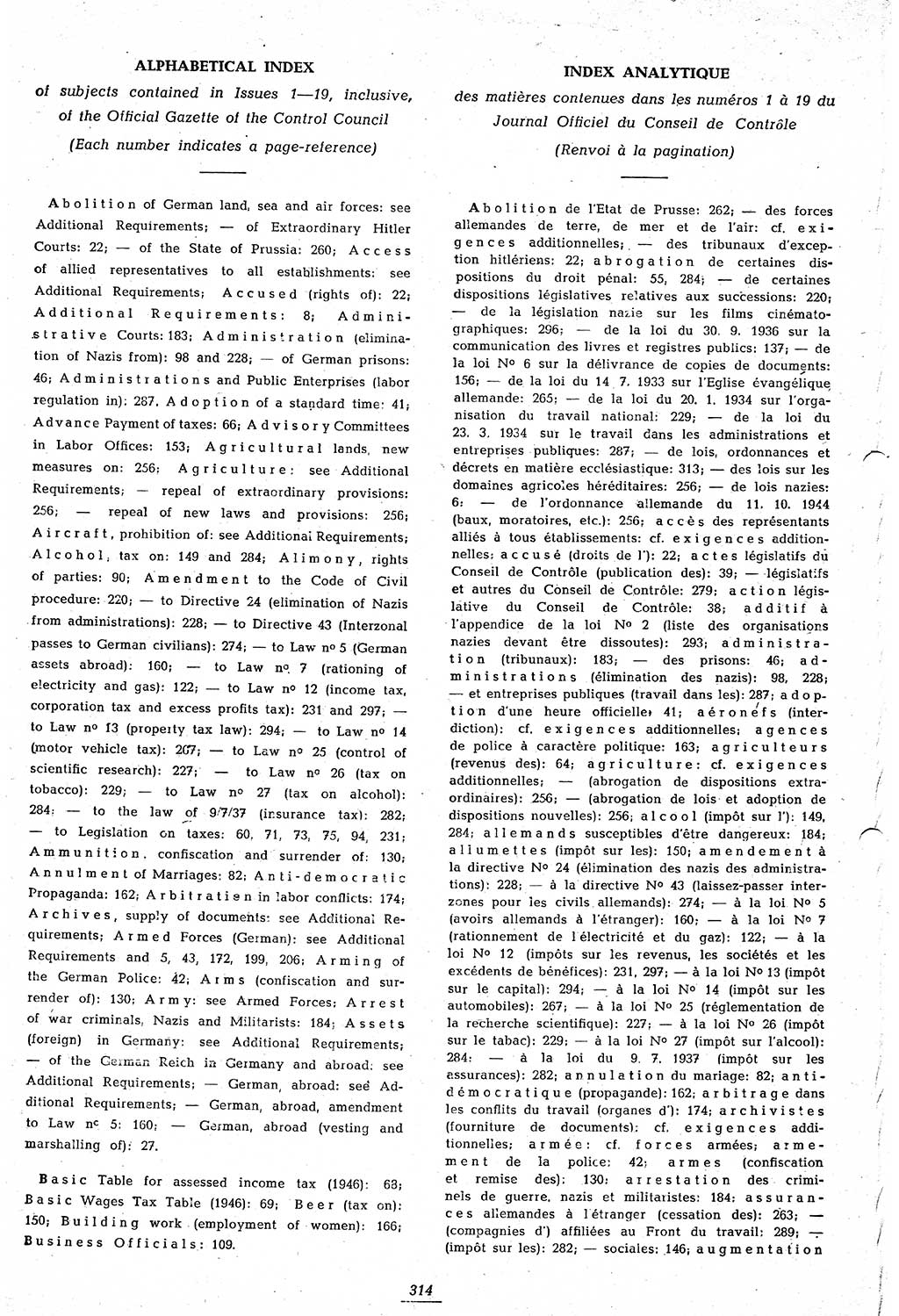 Amtsblatt des Kontrollrats (ABlKR) in Deutschland 1948, Seite 314/1 (ABlKR Dtl. 1948, S. 314/1)