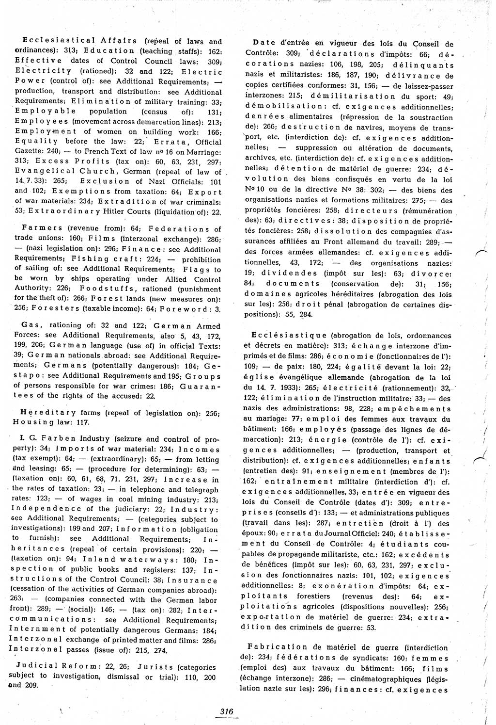 Amtsblatt des Kontrollrats (ABlKR) in Deutschland 1948, Seite 316/1 (ABlKR Dtl. 1948, S. 316/1)