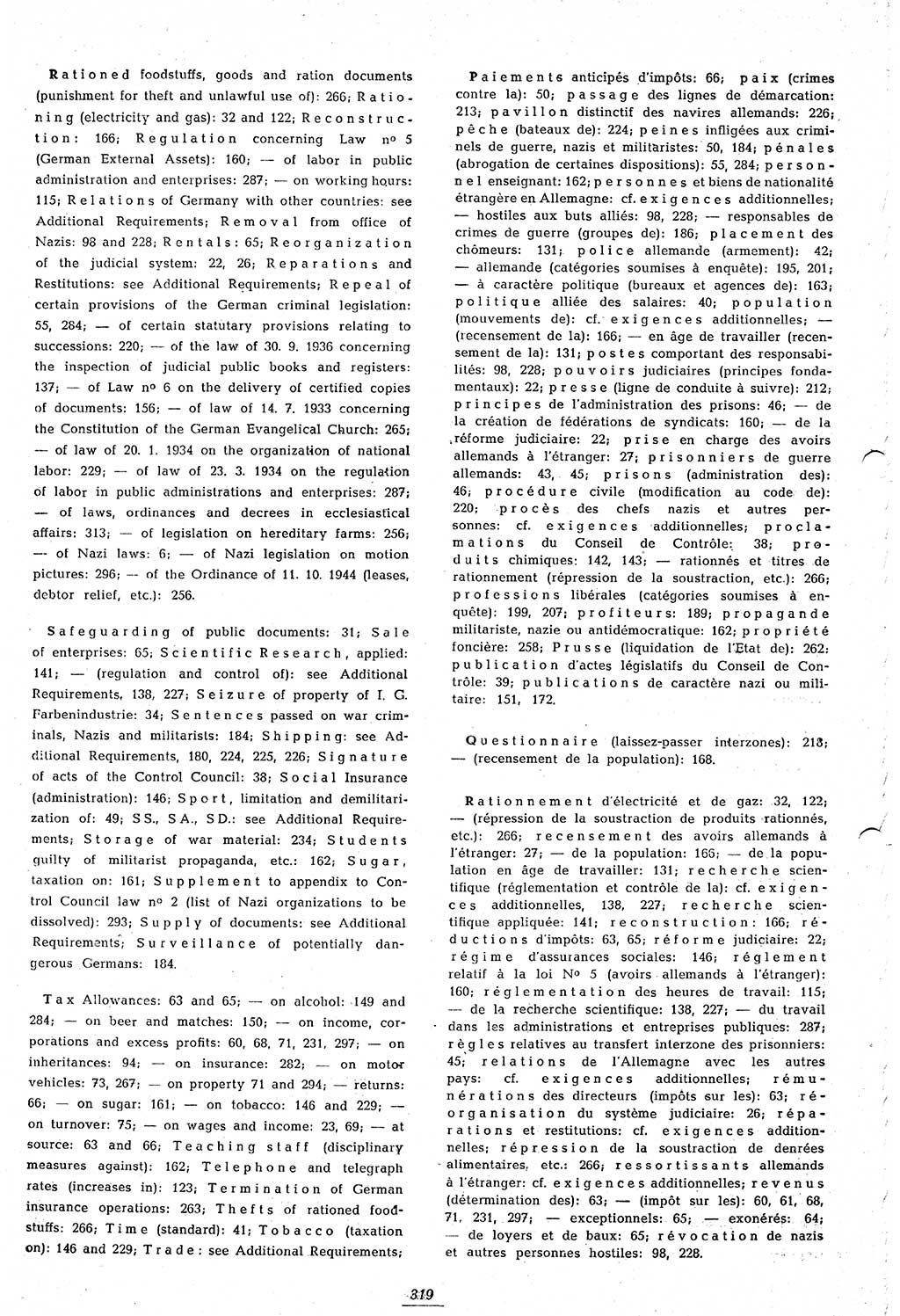 Amtsblatt des Kontrollrats (ABlKR) in Deutschland 1948, Seite 319/1 (ABlKR Dtl. 1948, S. 319/1)
