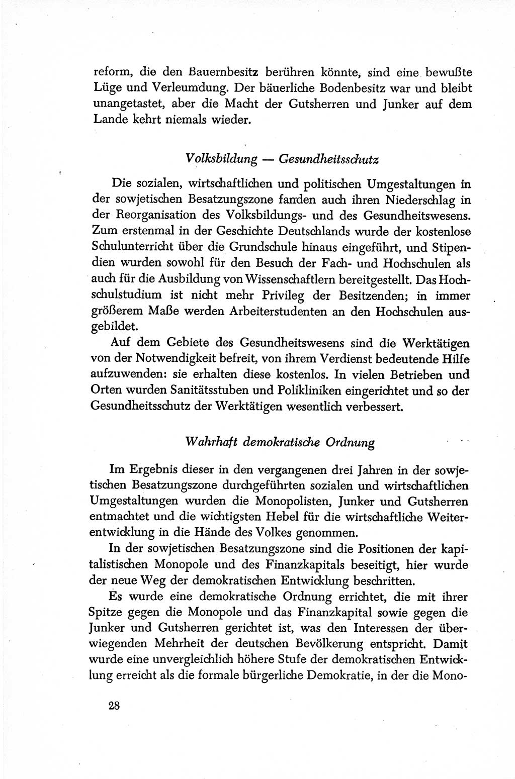 Dokumente der Sozialistischen Einheitspartei Deutschlands (SED) [Sowjetische Besatzungszone (SBZ) Deutschlands/Deutsche Demokratische Republik (DDR)] 1948-1950, Seite 28 (Dok. SED SBZ Dtl. DDR 1948-1950, S. 28)