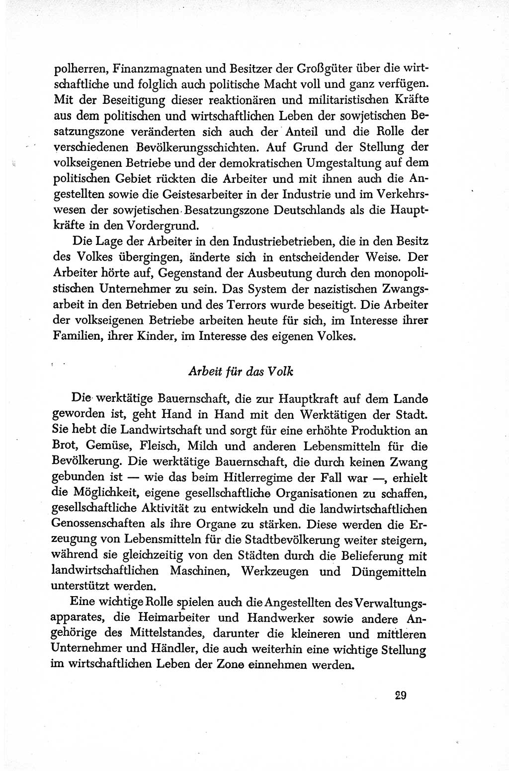 Dokumente der Sozialistischen Einheitspartei Deutschlands (SED) [Sowjetische Besatzungszone (SBZ) Deutschlands/Deutsche Demokratische Republik (DDR)] 1948-1950, Seite 29 (Dok. SED SBZ Dtl. DDR 1948-1950, S. 29)