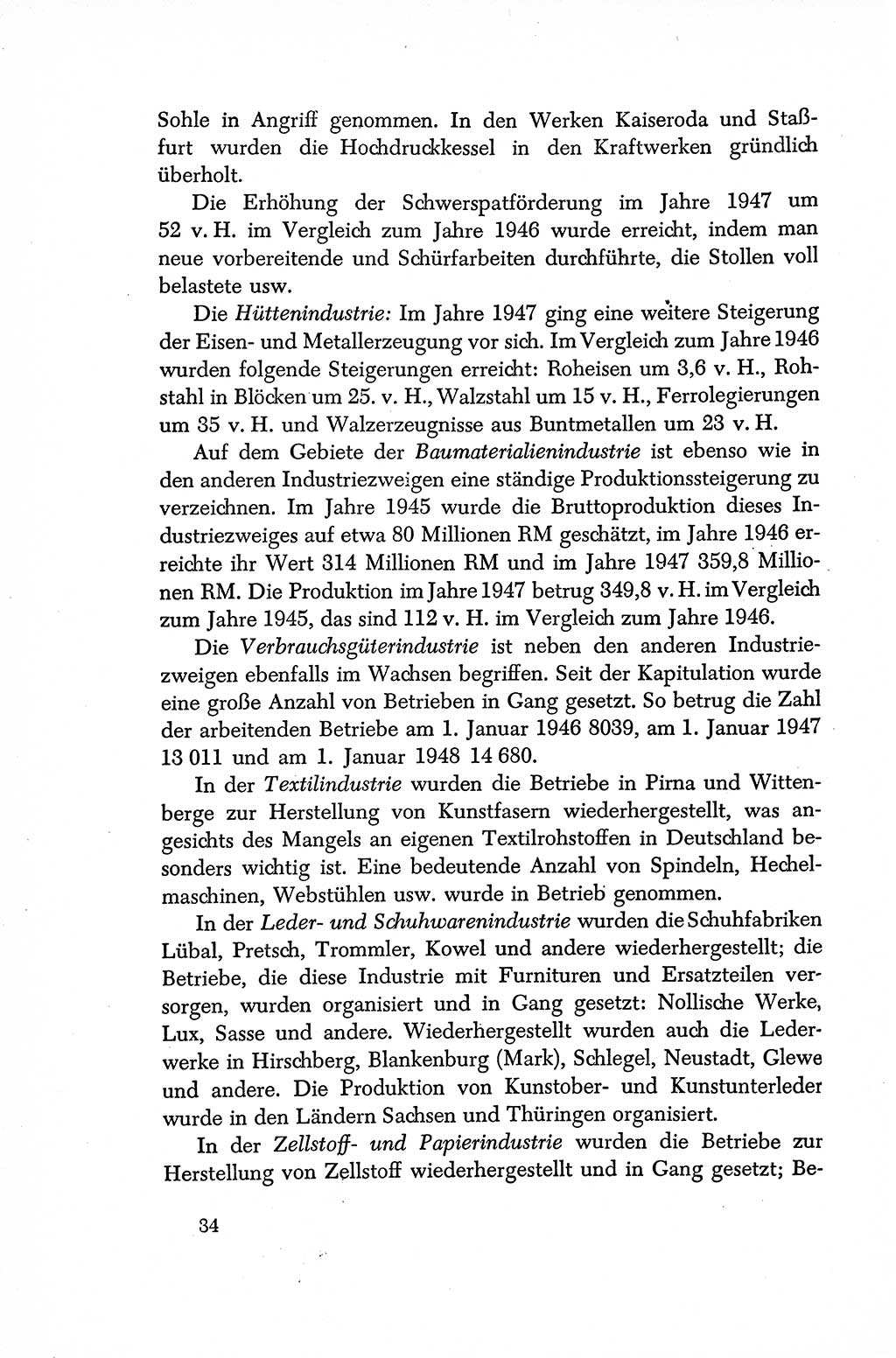 Dokumente der Sozialistischen Einheitspartei Deutschlands (SED) [Sowjetische Besatzungszone (SBZ) Deutschlands/Deutsche Demokratische Republik (DDR)] 1948-1950, Seite 34 (Dok. SED SBZ Dtl. DDR 1948-1950, S. 34)