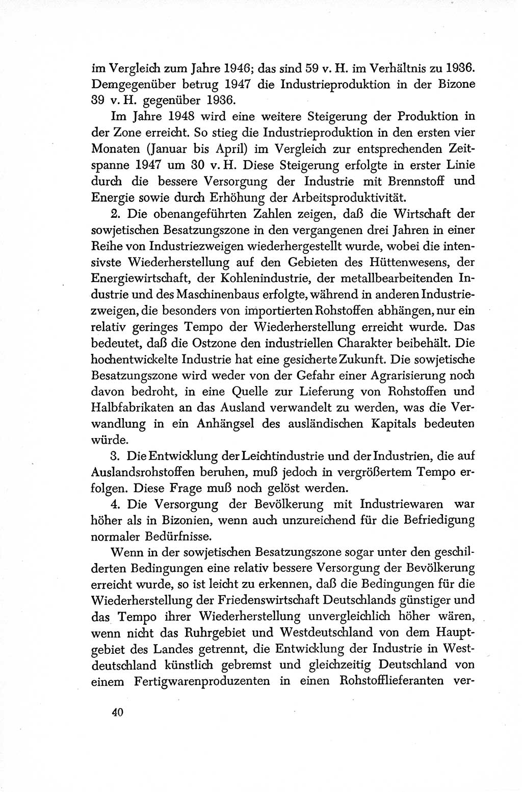 Dokumente der Sozialistischen Einheitspartei Deutschlands (SED) [Sowjetische Besatzungszone (SBZ) Deutschlands/Deutsche Demokratische Republik (DDR)] 1948-1950, Seite 40 (Dok. SED SBZ Dtl. DDR 1948-1950, S. 40)