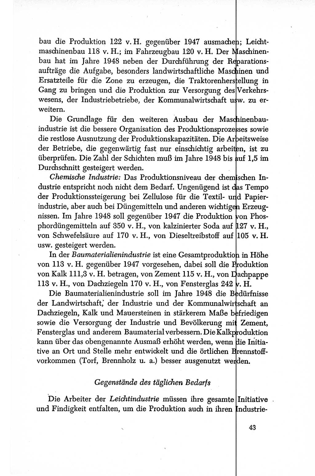 Dokumente der Sozialistischen Einheitspartei Deutschlands (SED) [Sowjetische Besatzungszone (SBZ) Deutschlands/Deutsche Demokratische Republik (DDR)] 1948-1950, Seite 43 (Dok. SED SBZ Dtl. DDR 1948-1950, S. 43)