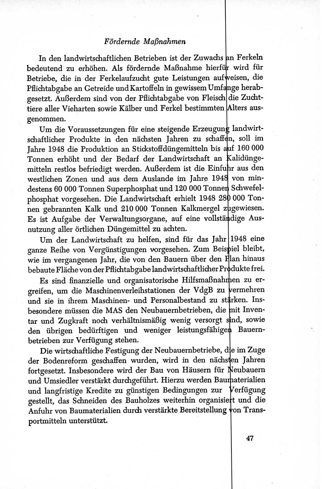 Dokumente der Sozialistischen Einheitspartei Deutschlands (SED) [Sowjetische Besatzungszone (SBZ) Deutschlands/Deutsche Demokratische Republik (DDR)] 1948-1950, Seite 47 (Dok. SED SBZ Dtl. DDR 1948-1950, S. 47)