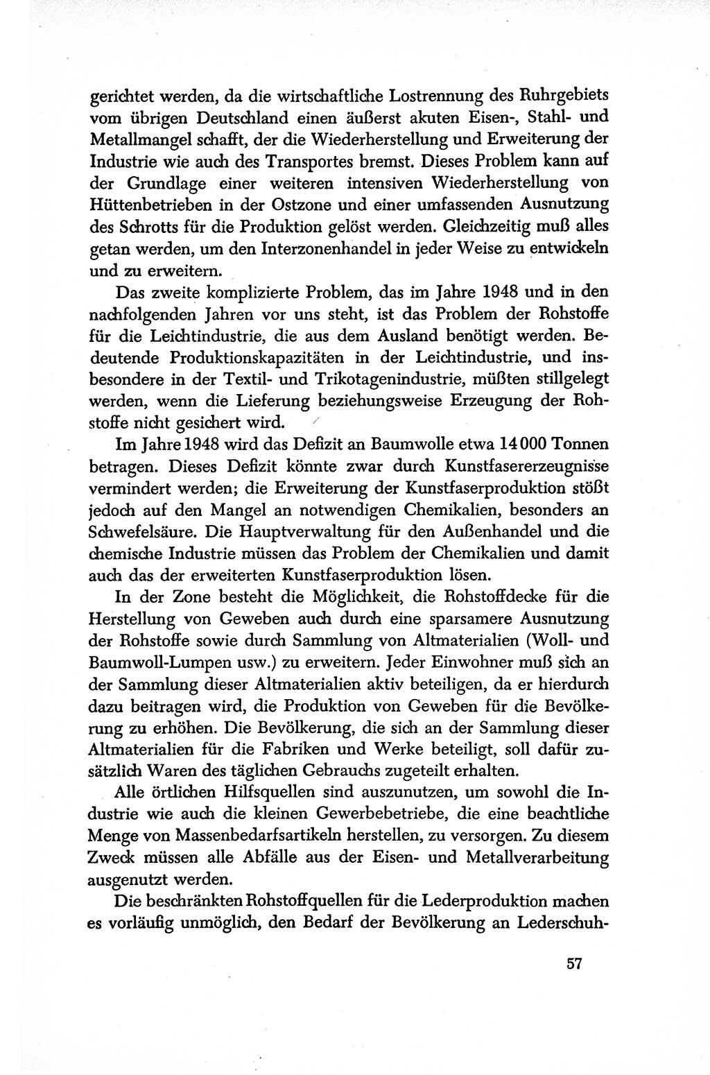 Dokumente der Sozialistischen Einheitspartei Deutschlands (SED) [Sowjetische Besatzungszone (SBZ) Deutschlands/Deutsche Demokratische Republik (DDR)] 1948-1950, Seite 57 (Dok. SED SBZ Dtl. DDR 1948-1950, S. 57)