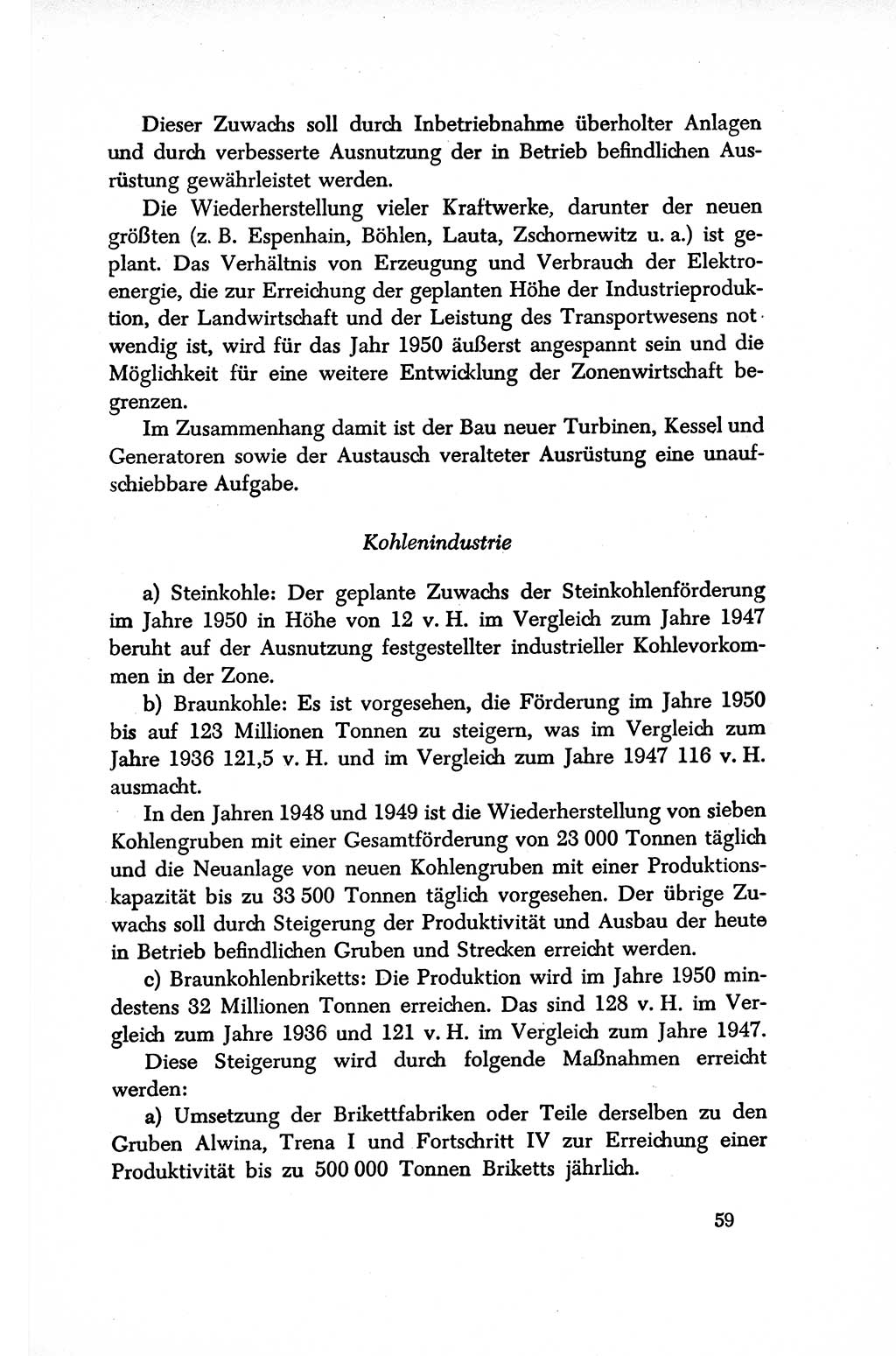 Dokumente der Sozialistischen Einheitspartei Deutschlands (SED) [Sowjetische Besatzungszone (SBZ) Deutschlands/Deutsche Demokratische Republik (DDR)] 1948-1950, Seite 59 (Dok. SED SBZ Dtl. DDR 1948-1950, S. 59)