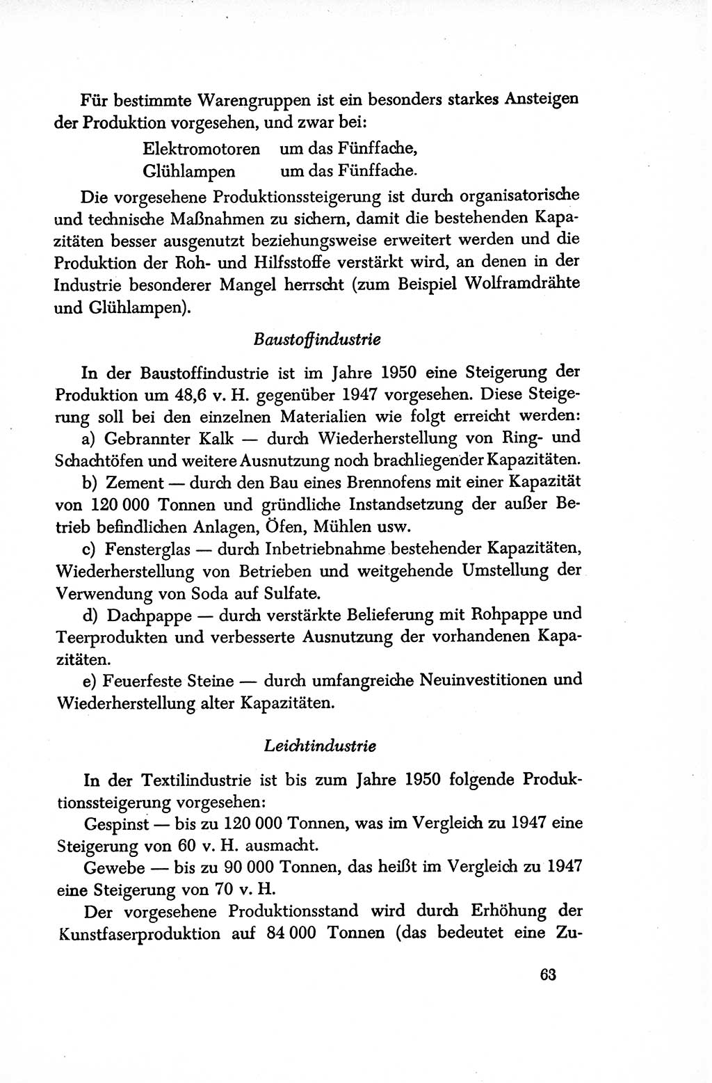 Dokumente der Sozialistischen Einheitspartei Deutschlands (SED) [Sowjetische Besatzungszone (SBZ) Deutschlands/Deutsche Demokratische Republik (DDR)] 1948-1950, Seite 63 (Dok. SED SBZ Dtl. DDR 1948-1950, S. 63)
