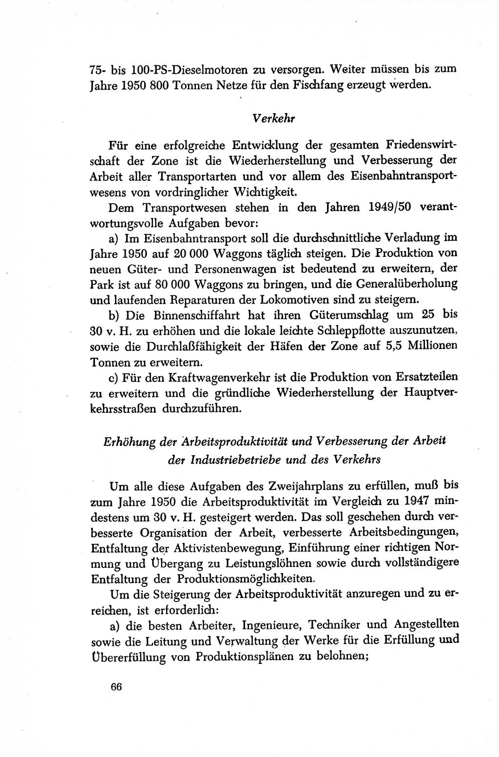 Dokumente der Sozialistischen Einheitspartei Deutschlands (SED) [Sowjetische Besatzungszone (SBZ) Deutschlands/Deutsche Demokratische Republik (DDR)] 1948-1950, Seite 66 (Dok. SED SBZ Dtl. DDR 1948-1950, S. 66)
