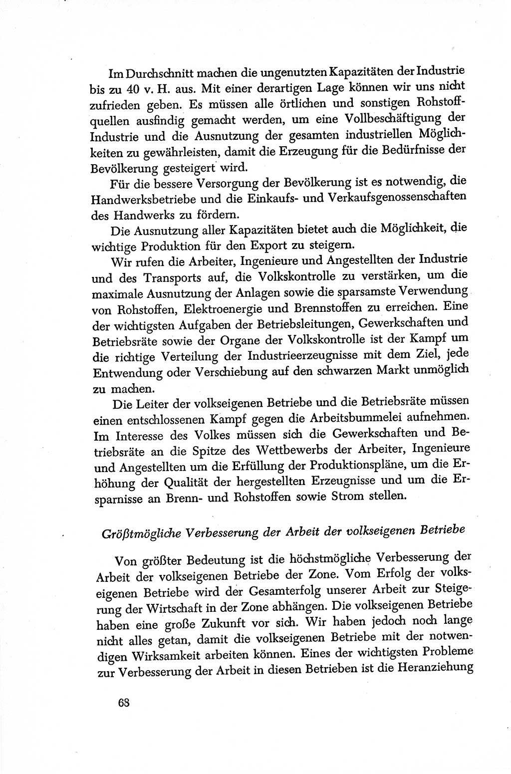 Dokumente der Sozialistischen Einheitspartei Deutschlands (SED) [Sowjetische Besatzungszone (SBZ) Deutschlands/Deutsche Demokratische Republik (DDR)] 1948-1950, Seite 68 (Dok. SED SBZ Dtl. DDR 1948-1950, S. 68)