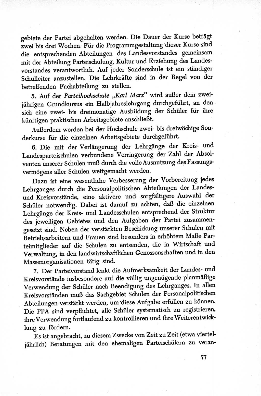 Dokumente der Sozialistischen Einheitspartei Deutschlands (SED) [Sowjetische Besatzungszone (SBZ) Deutschlands/Deutsche Demokratische Republik (DDR)] 1948-1950, Seite 77 (Dok. SED SBZ Dtl. DDR 1948-1950, S. 77)