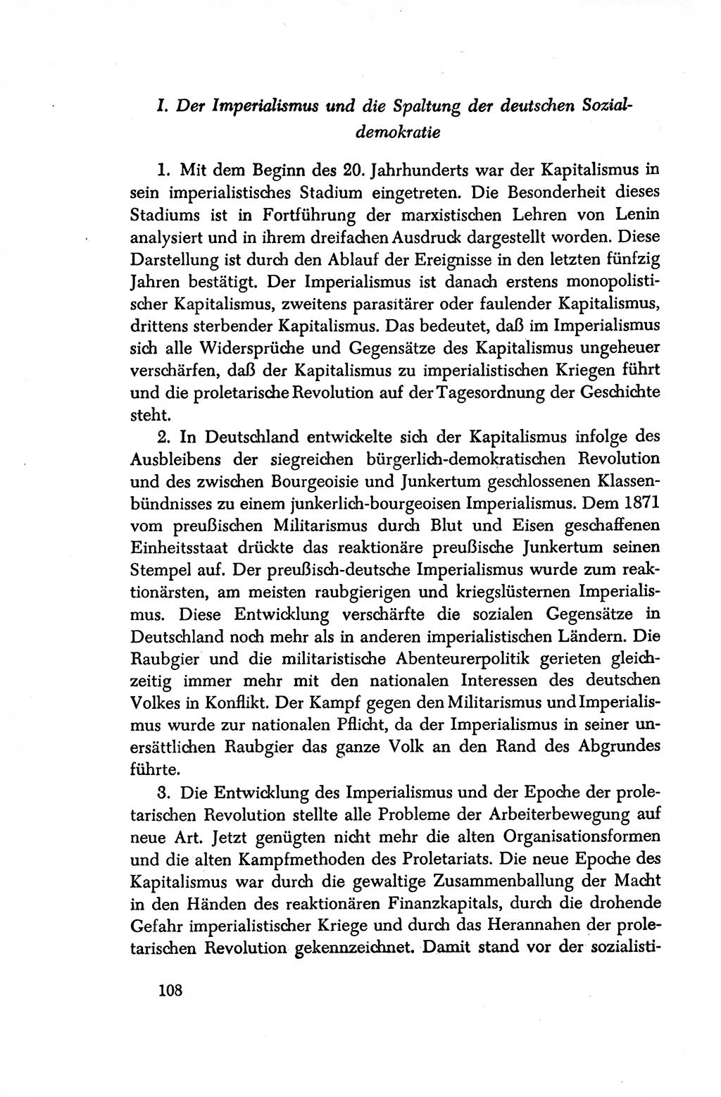 Dokumente der Sozialistischen Einheitspartei Deutschlands (SED) [Sowjetische Besatzungszone (SBZ) Deutschlands/Deutsche Demokratische Republik (DDR)] 1948-1950, Seite 108 (Dok. SED SBZ Dtl. DDR 1948-1950, S. 108)